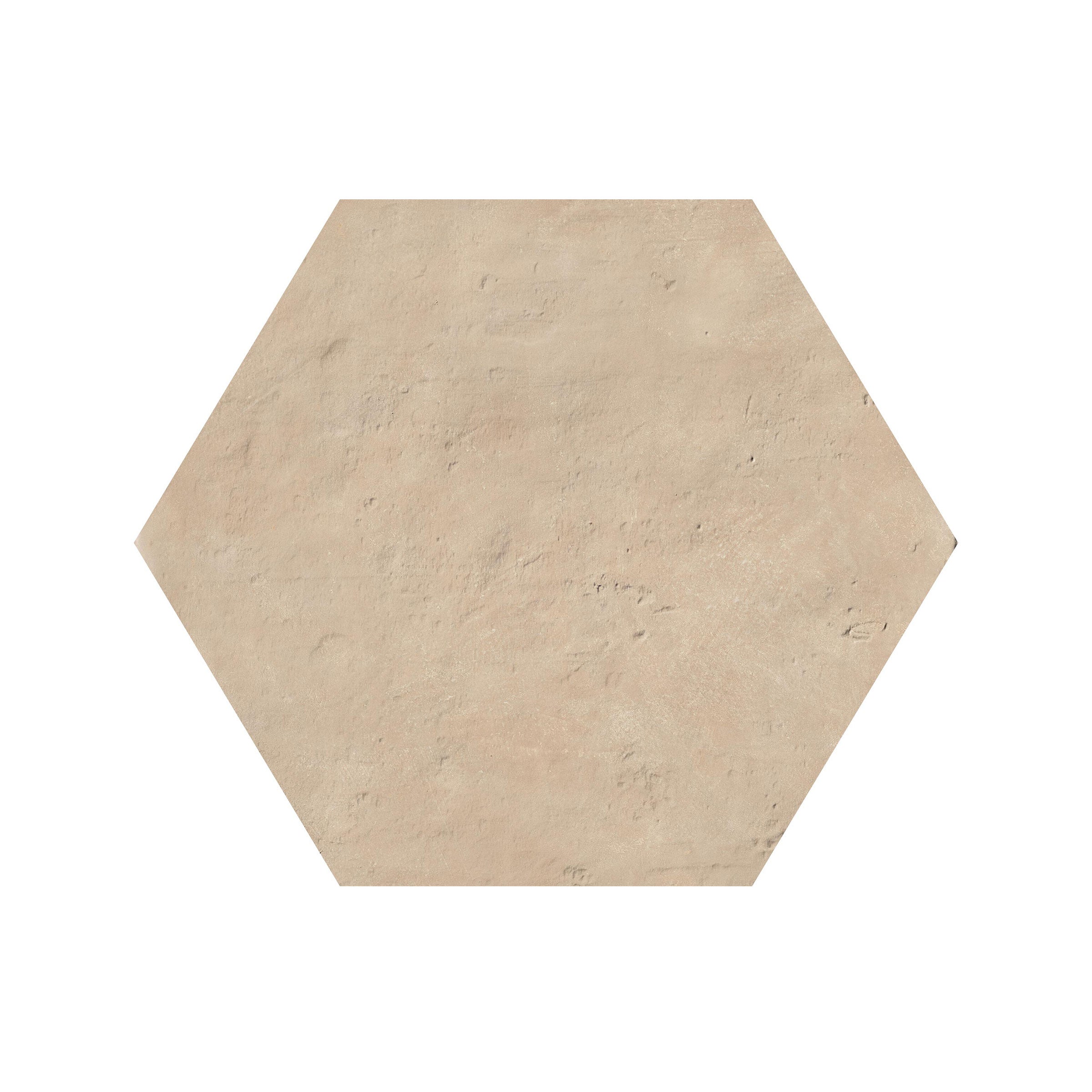 Earthen 10x10 Matte Hexagon Porcelain Tile in Alabaster
