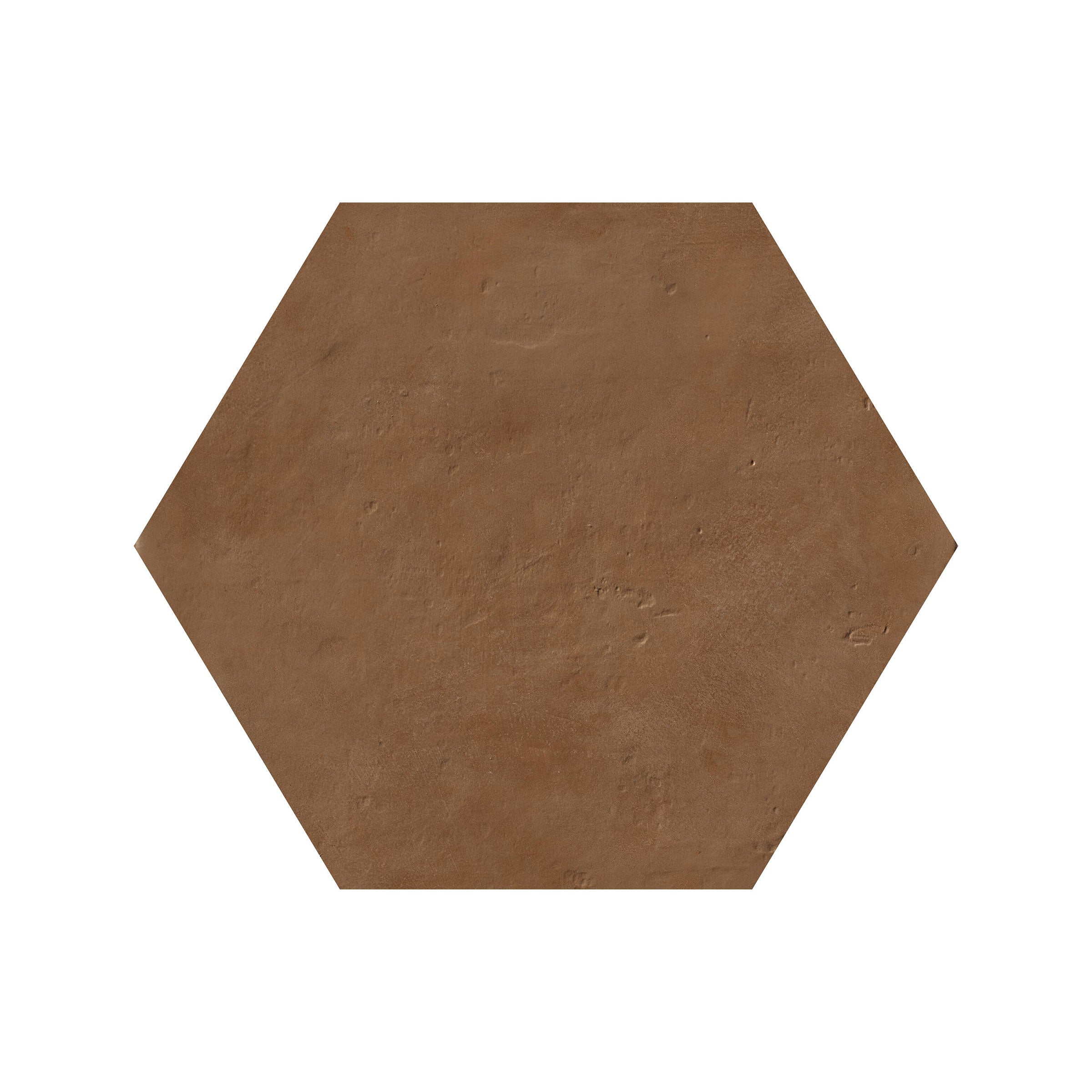 Earthen 10x10 Matte Hexagon Porcelain Tile in Terracotta