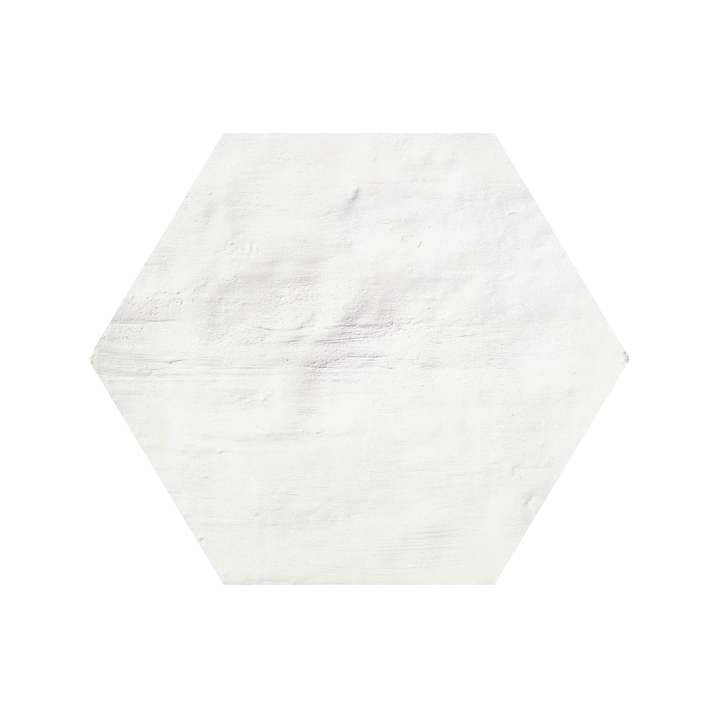 Earthen 10x10 Matte Hexagon Porcelain Tile in Whisper