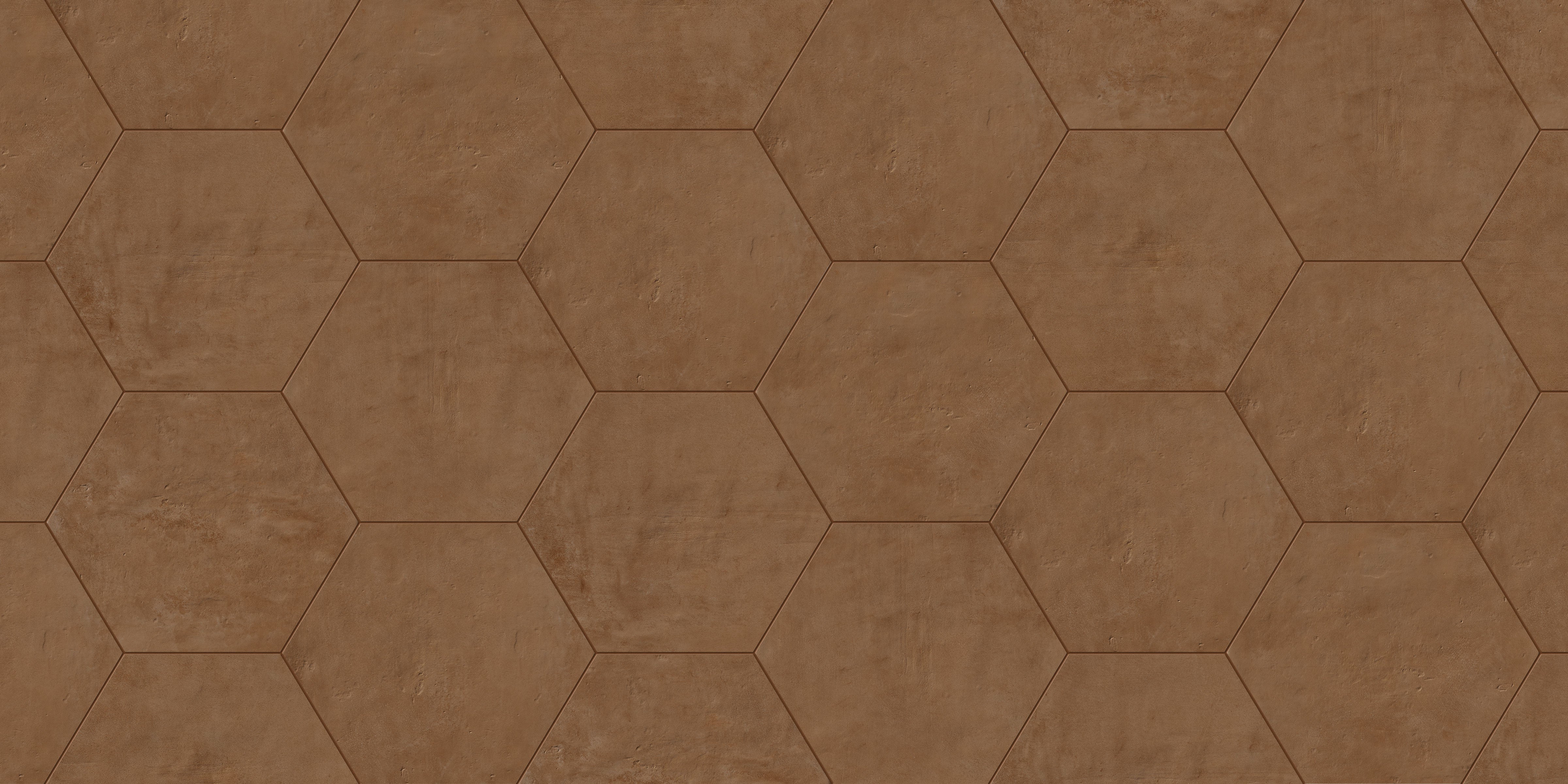 Earthen 10x10 Matte Hexagon Porcelain Tile in Terracotta