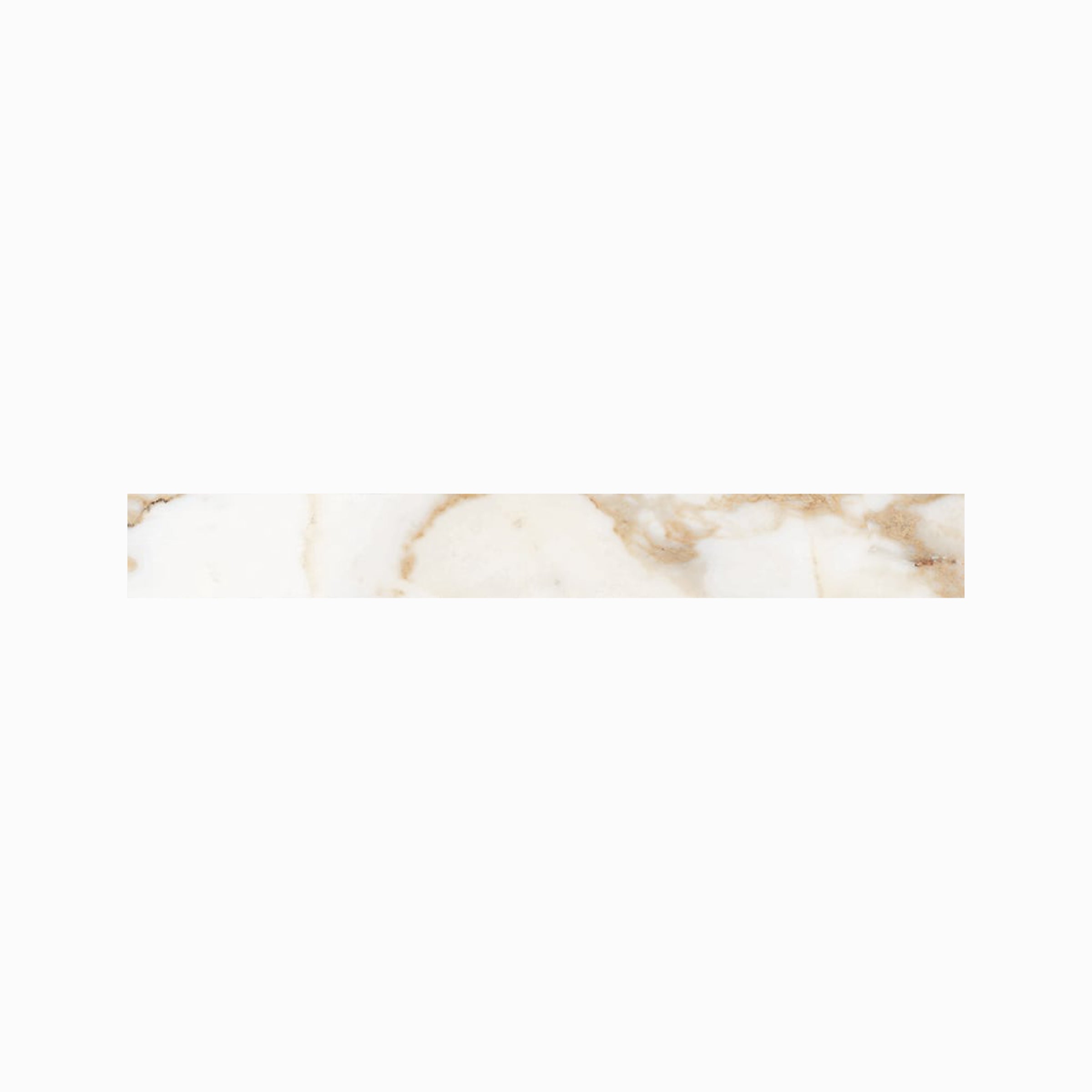 Classica 3x24 Matte Porcelain Bullnose Tile in Calacatta Gold