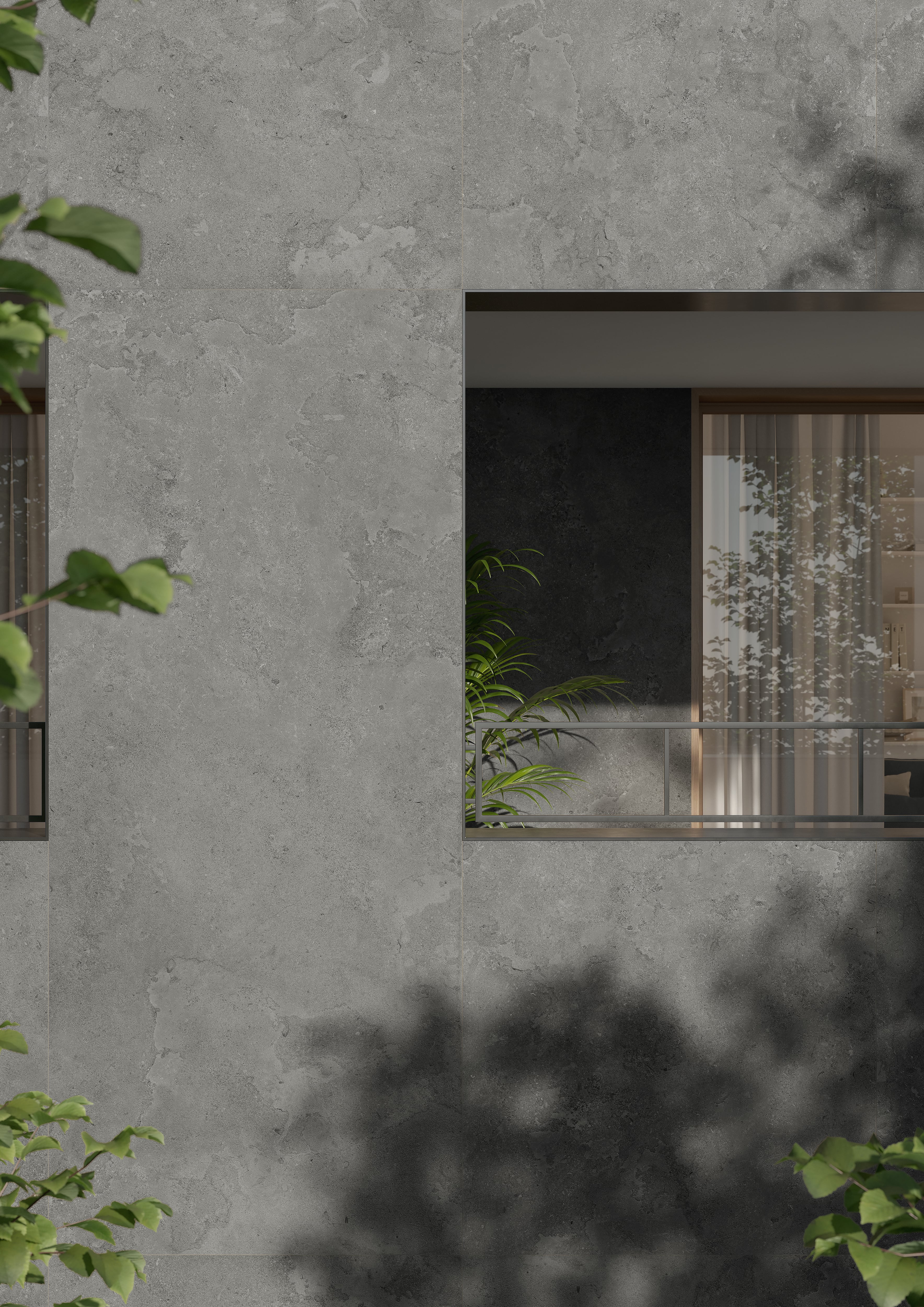 EcoStone 48x110 Matte Porcelain Tile in Cross-Cut Pumice