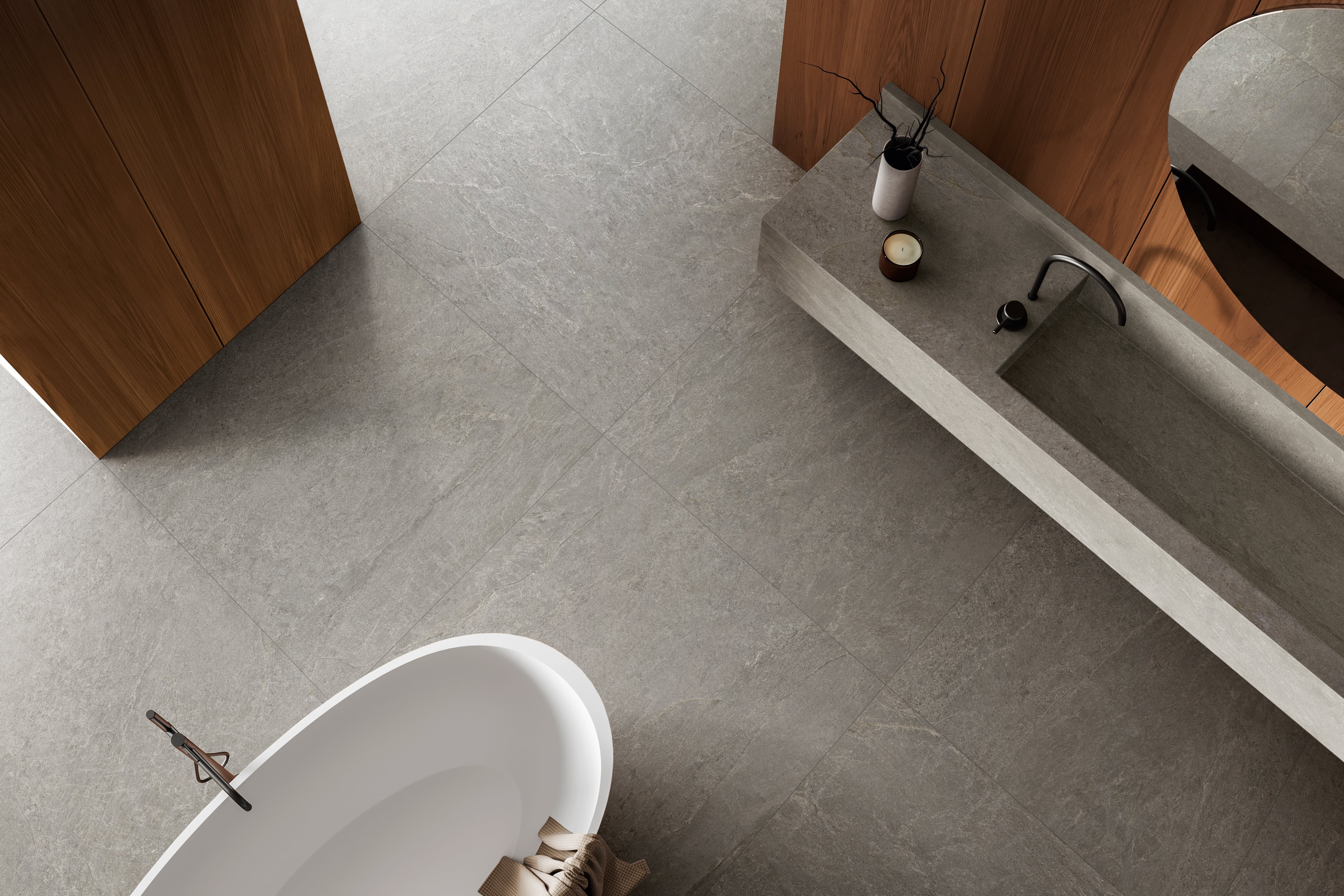 Farmhouse Living 48x110 Matte Porcelain Tile in Millstone