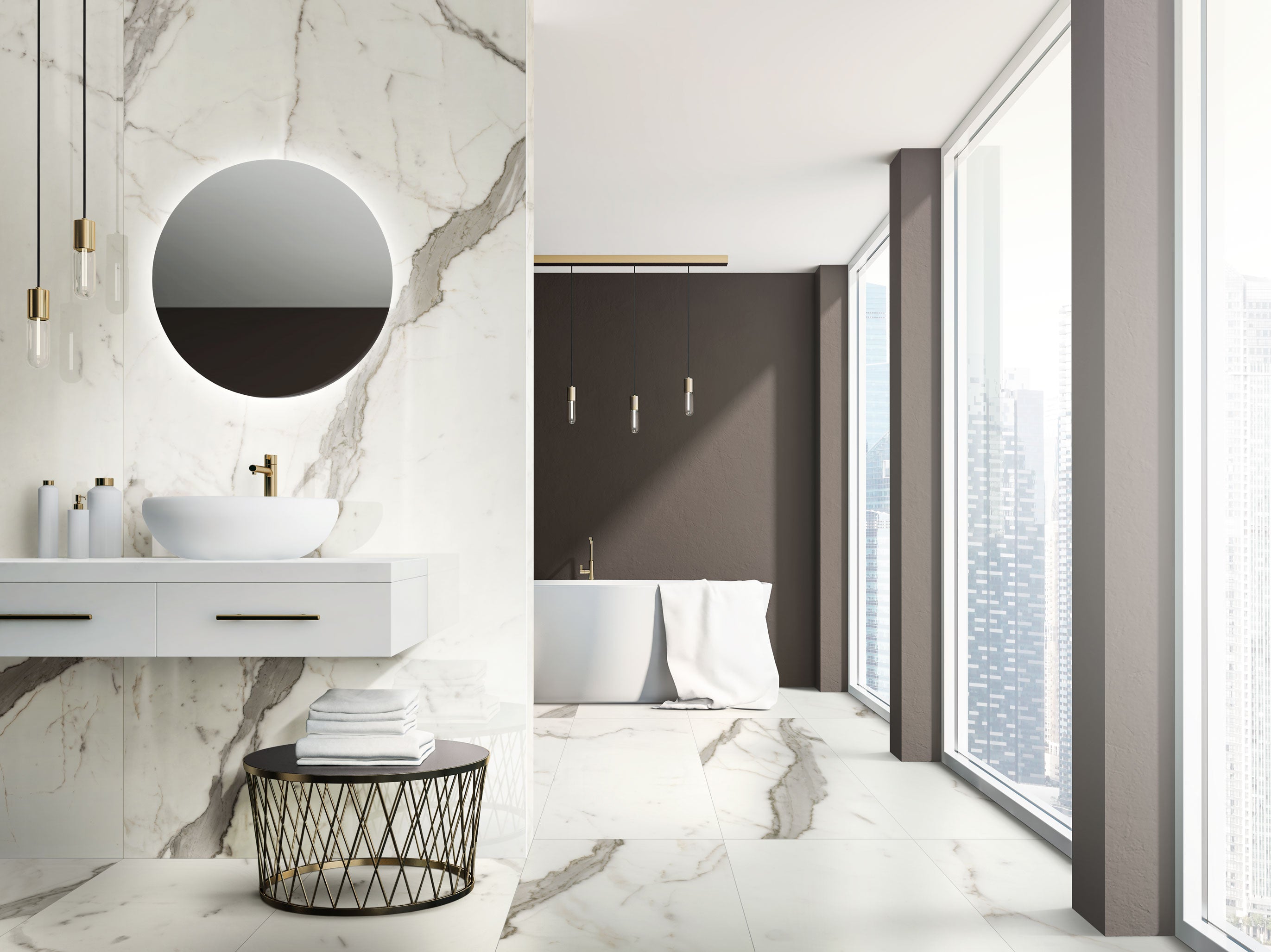 JEM 48x110 Polished Porcelain Tile in Capriccio Grey