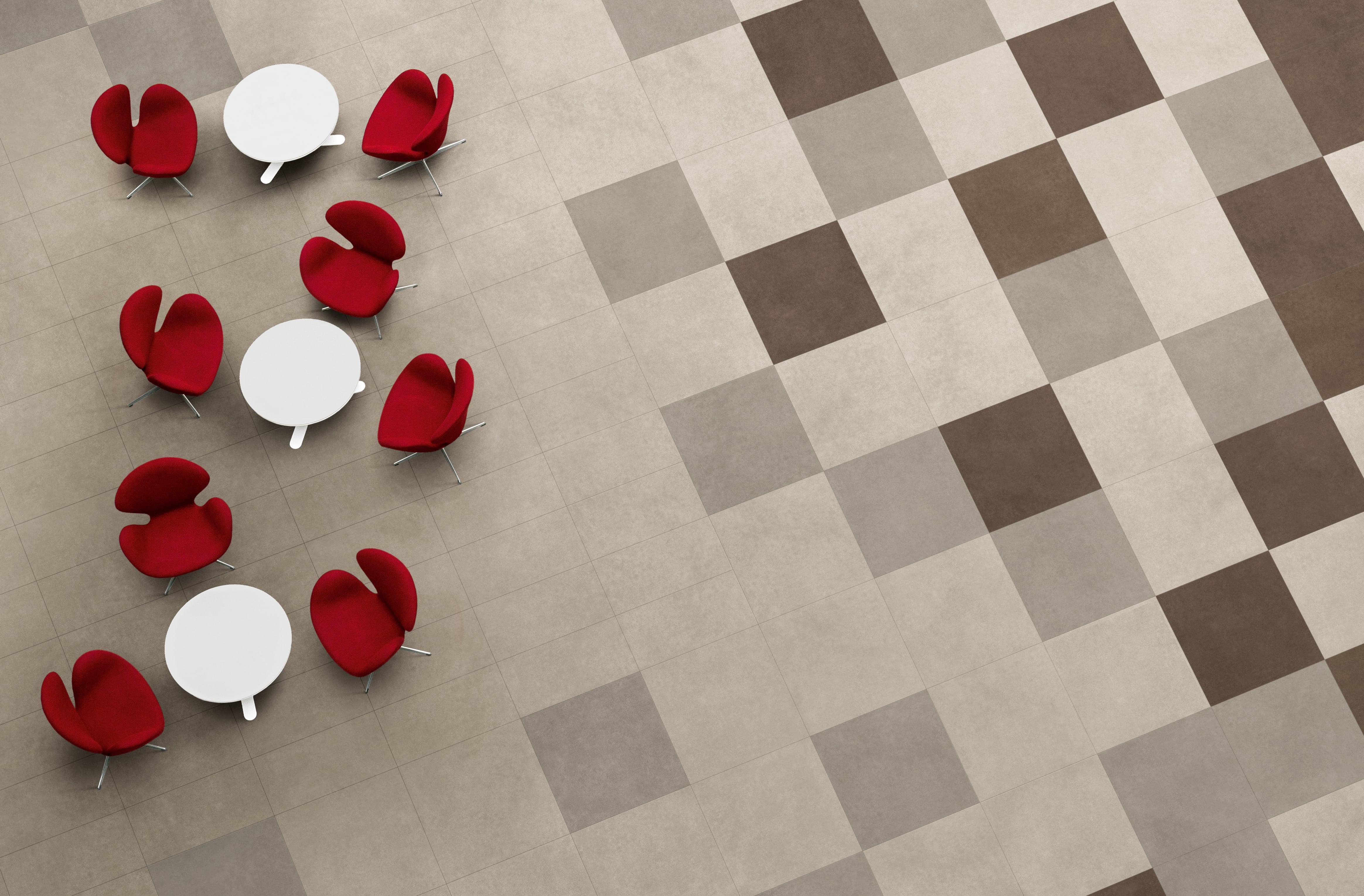 Plaster 2.0 32x32 Matte Porcelain Tile in Espresso