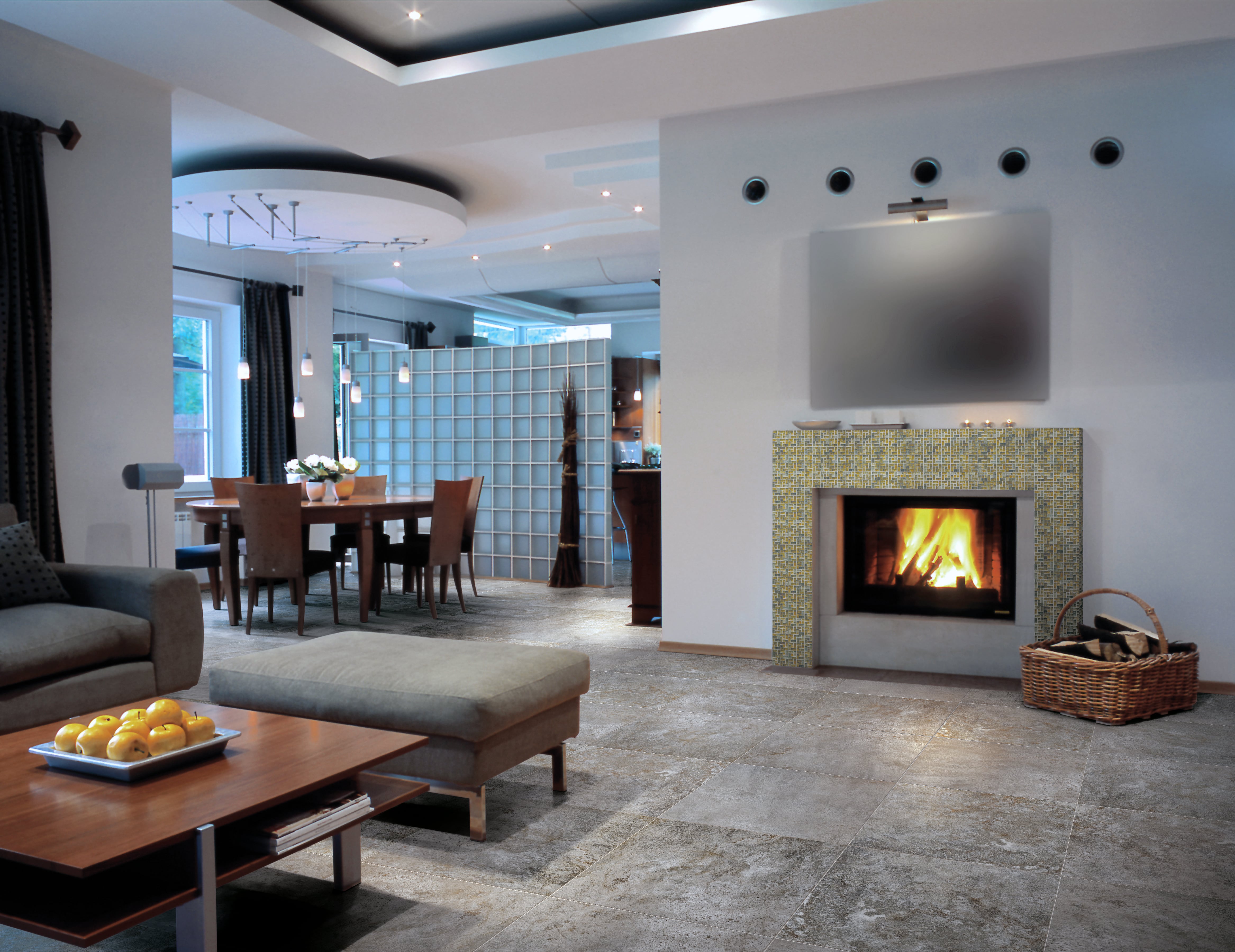 Stonefire 12x12 Matte Porcelain Tile in Grey