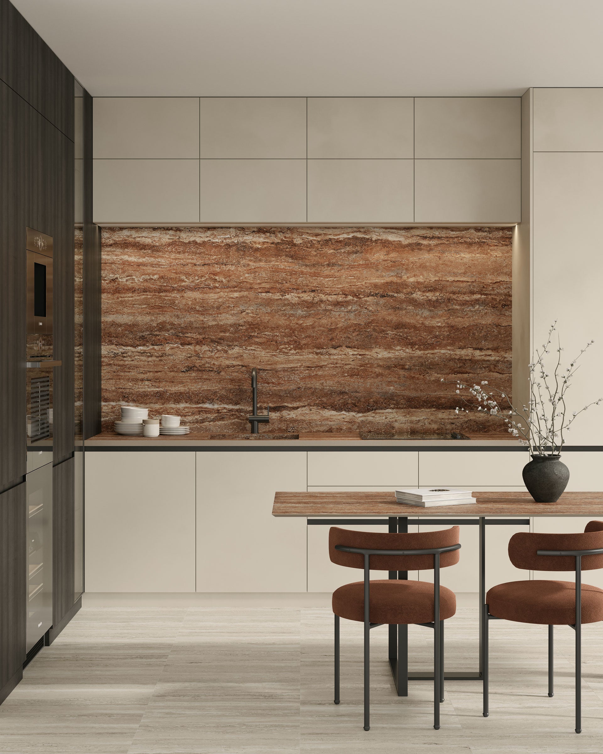Travertine 48x96 Matte Porcelain Tile in Bold