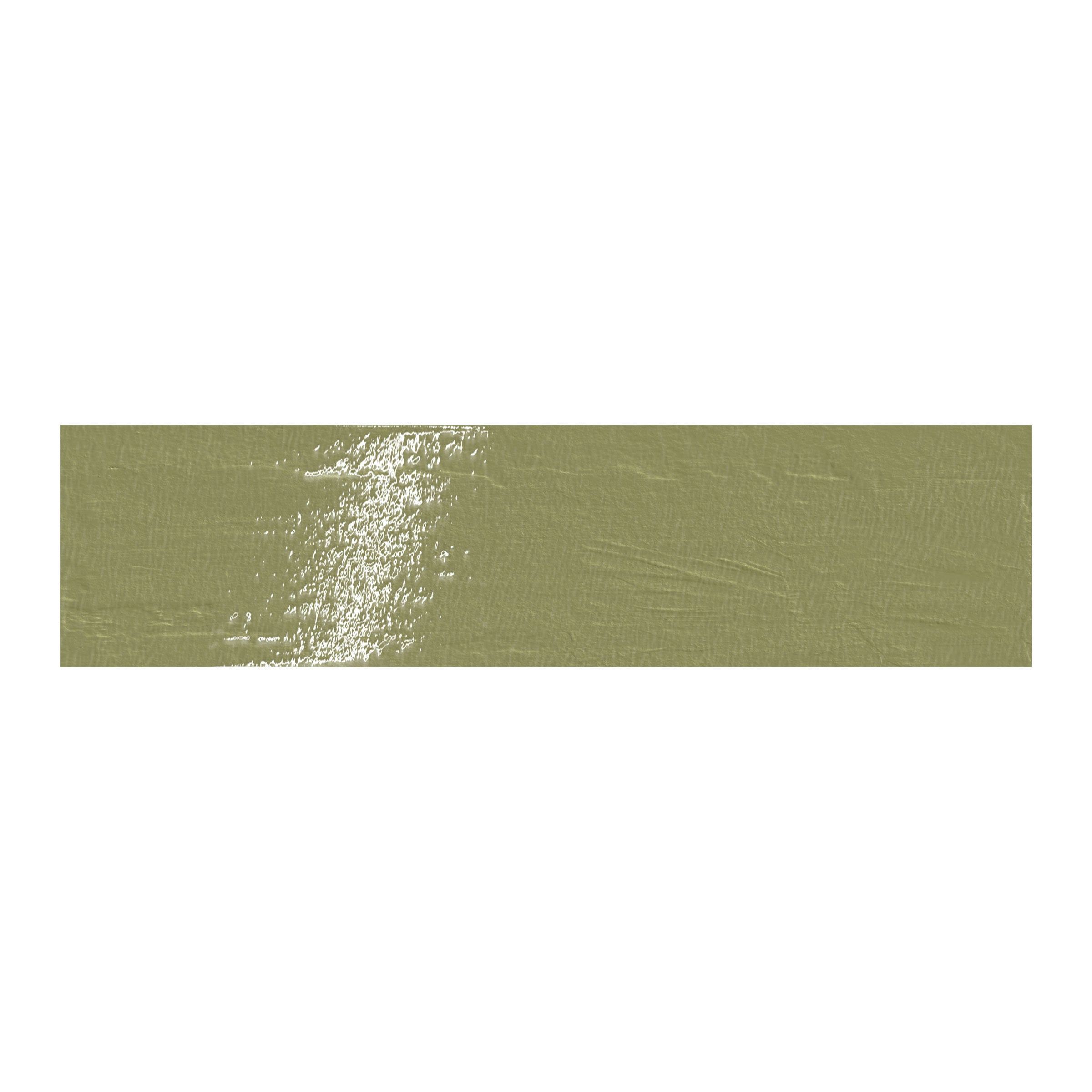 Playful 6x24 Glossy Porcelain Tile in Olive