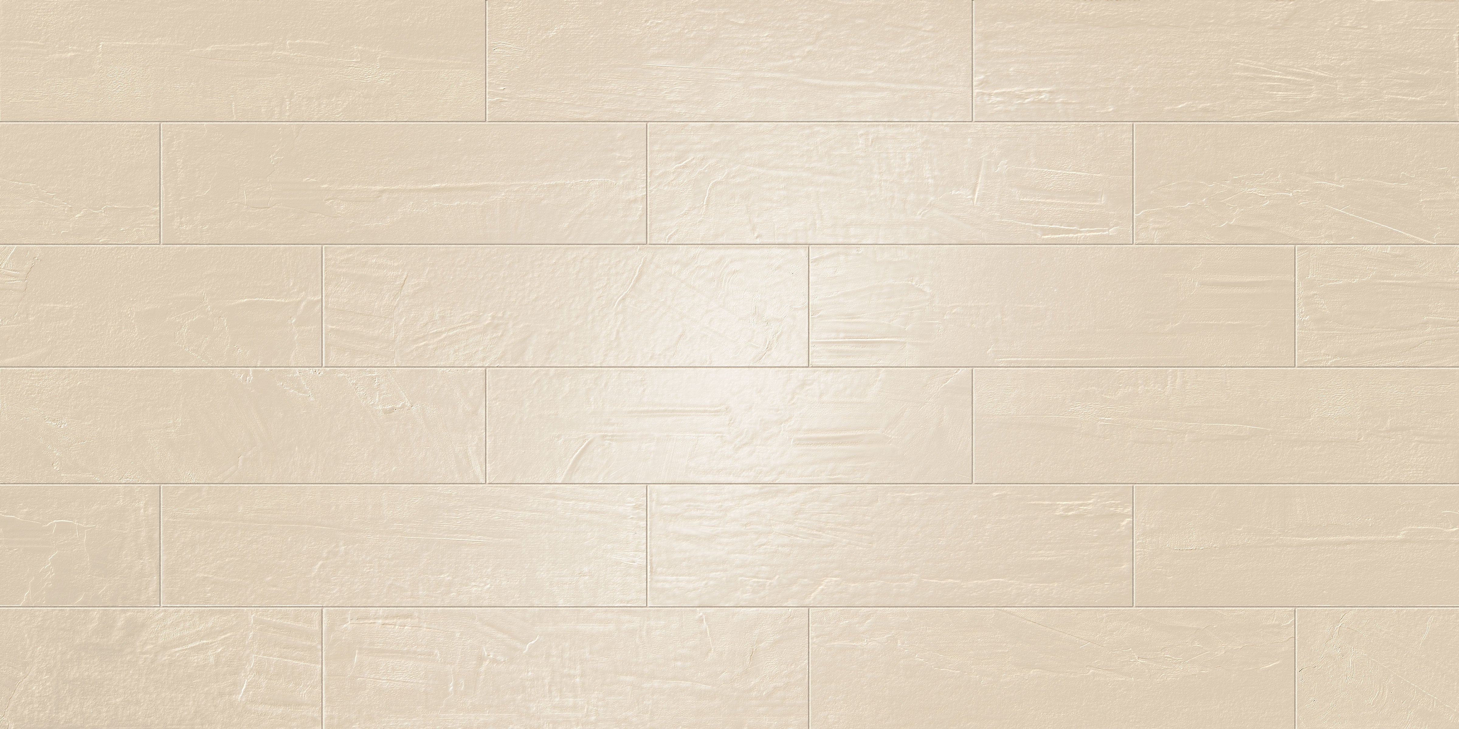 Playful 6x24 Glossy Porcelain Tile in Almond