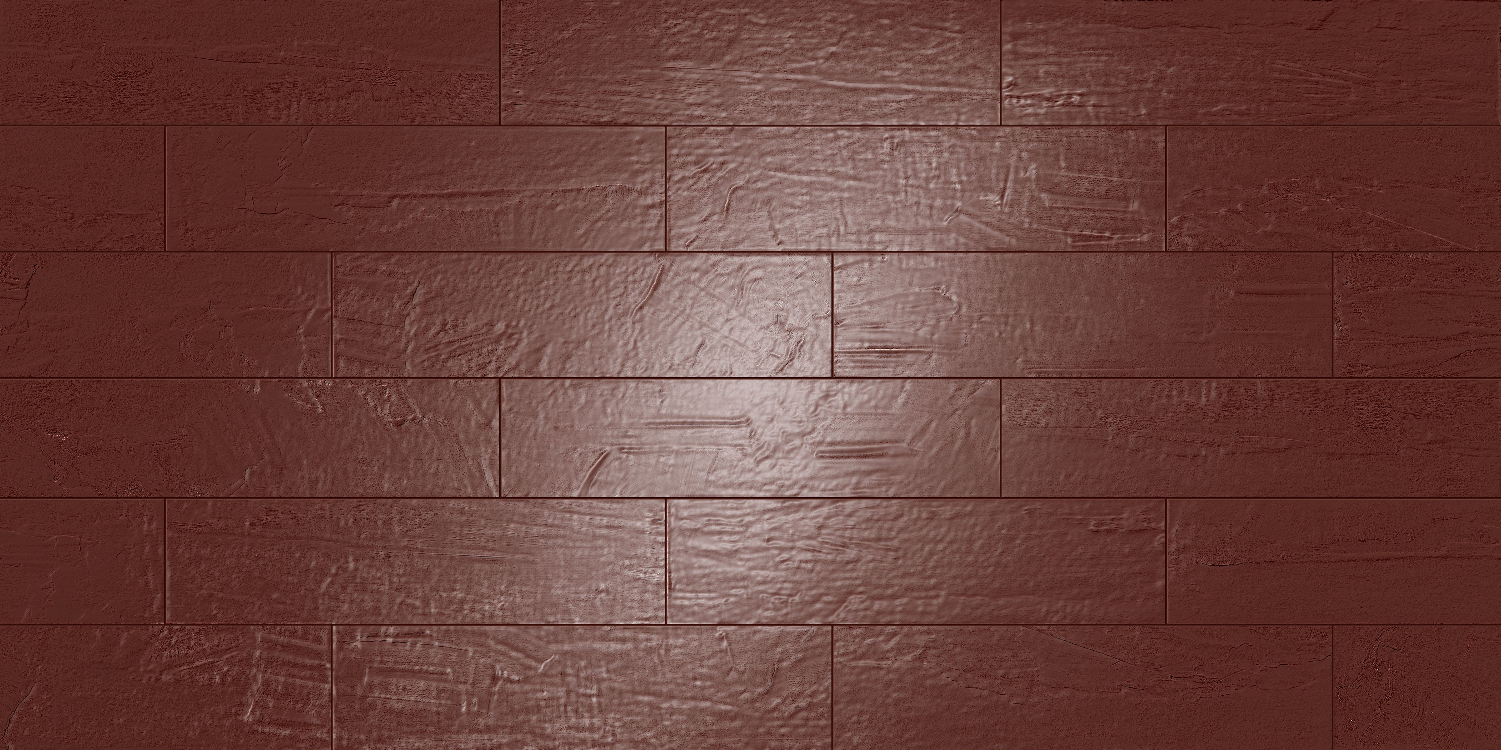 Playful 6x24 Glossy Porcelain Tile in Crimson