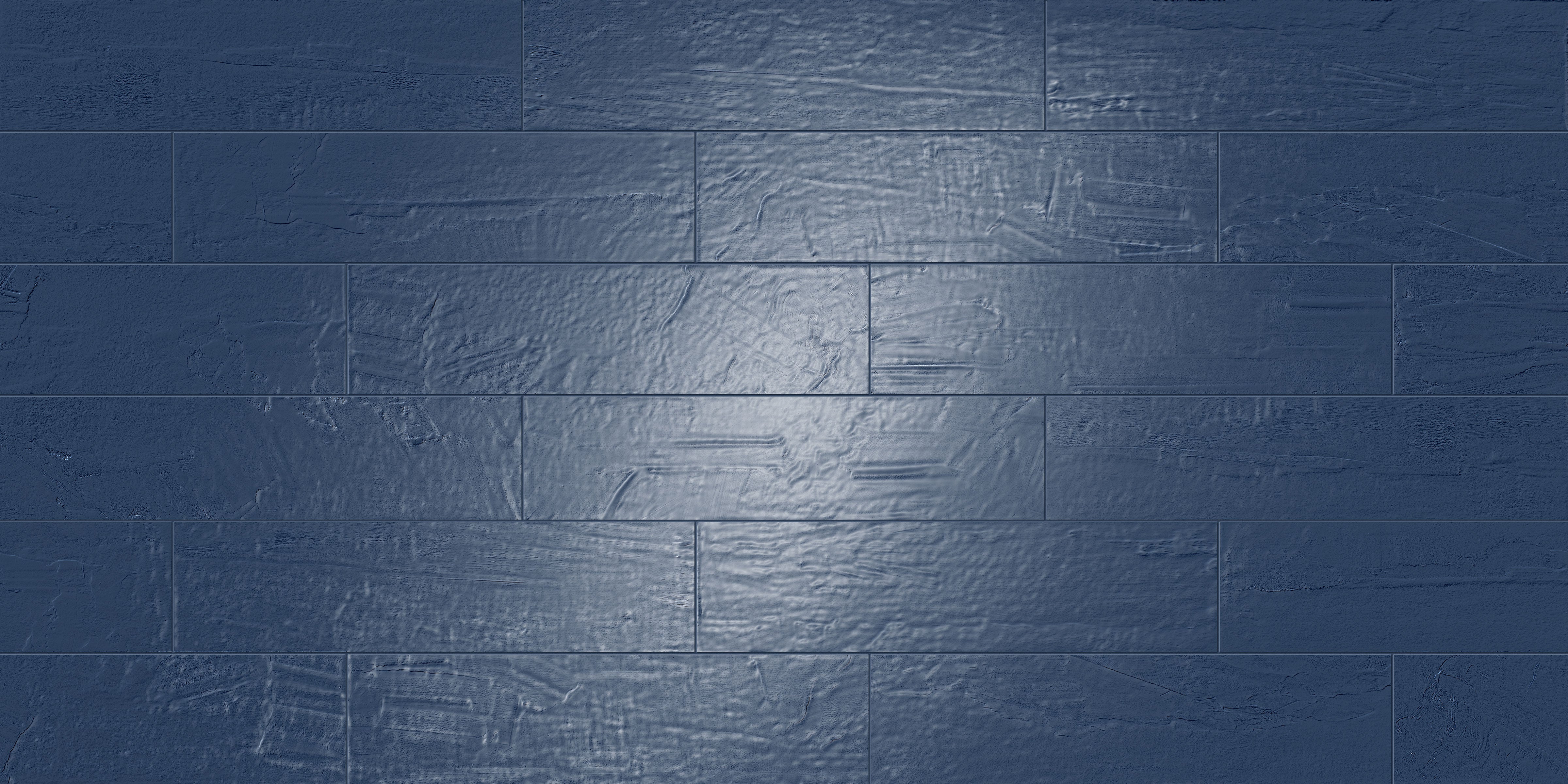 Playful 6x24 Glossy Porcelain Tile in Navy