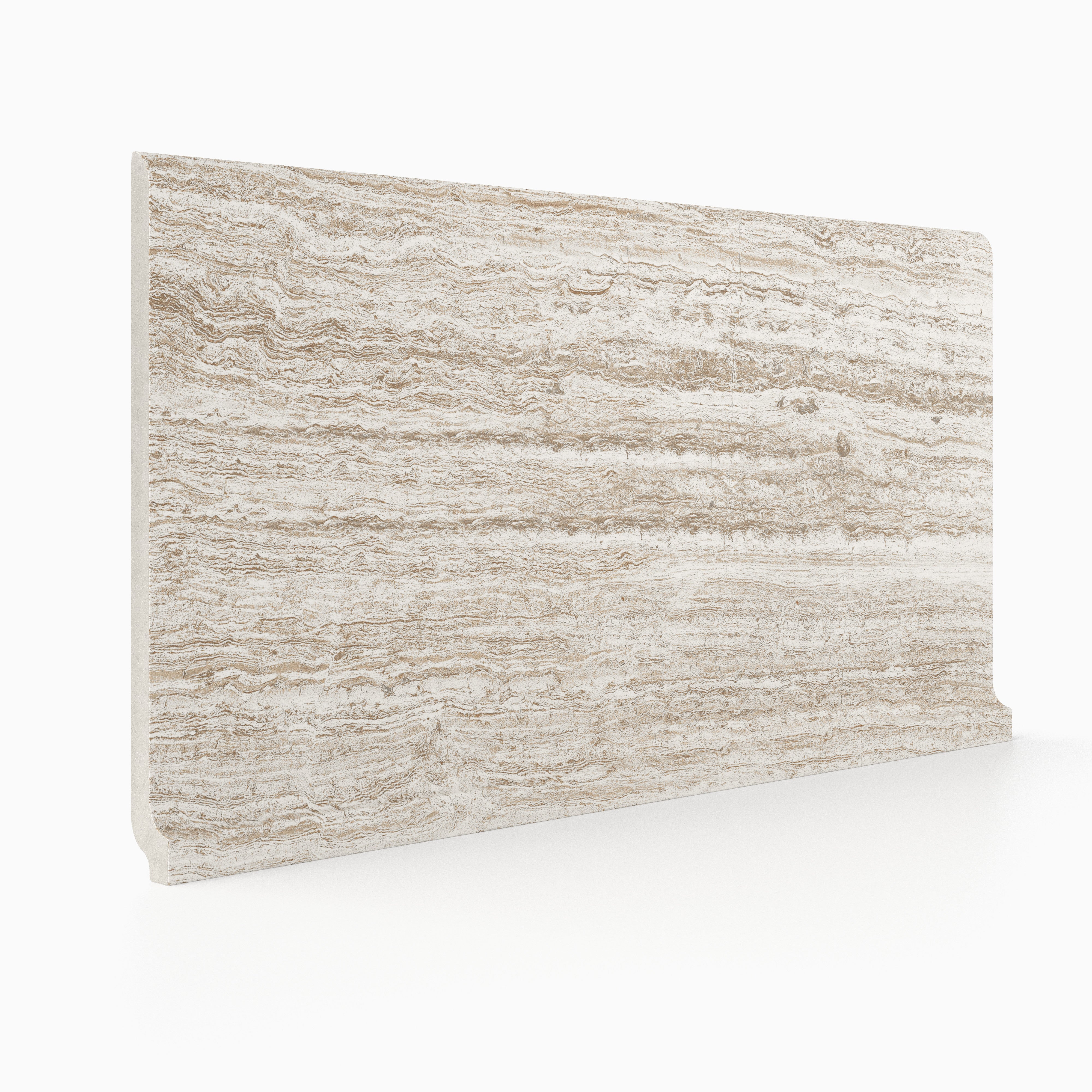 Stratos 6x12 Matte Porcelain Cove Base Tile in Avorio