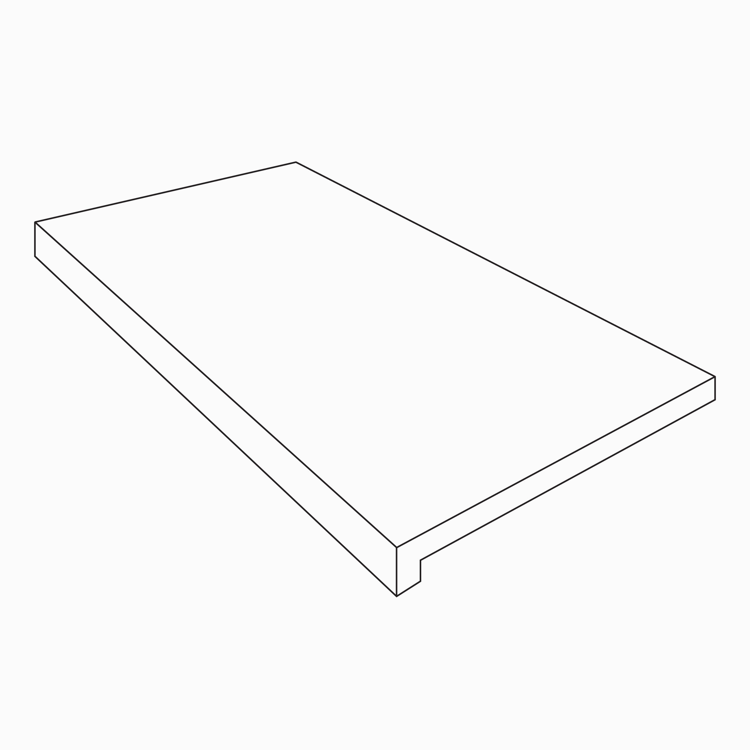 Travertine 12x24 Grip Porcelain 2CM L-Shaped Coping in Bold