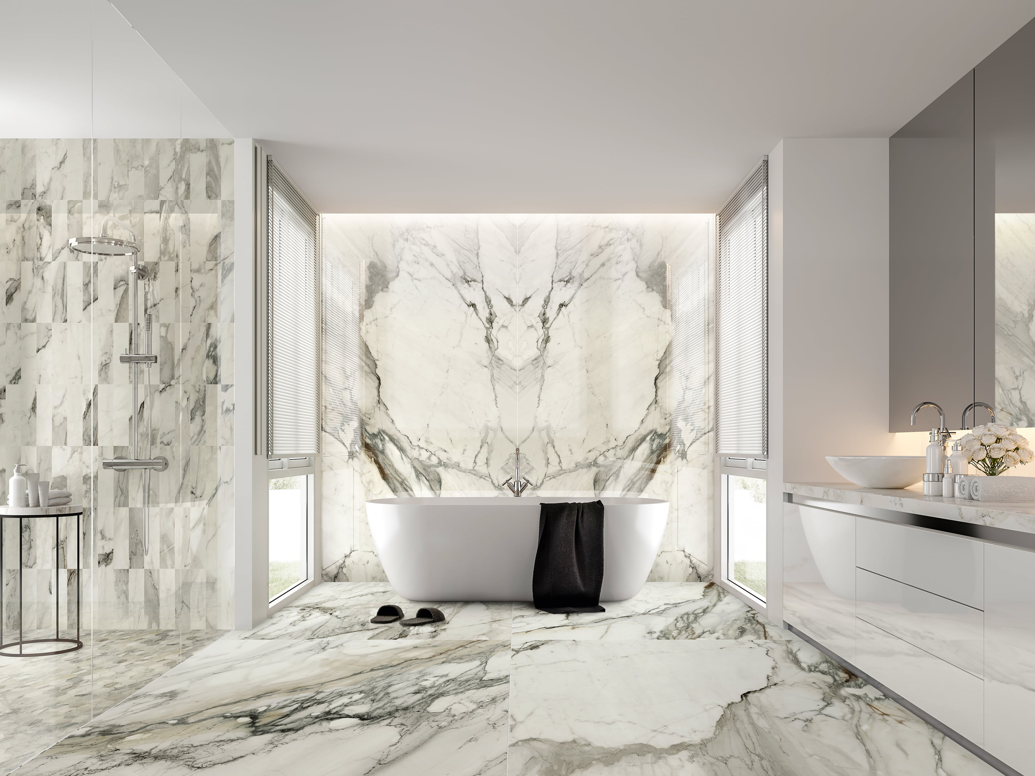JEM 48x110 Polished Porcelain Tile in Forte White – MILE®stone