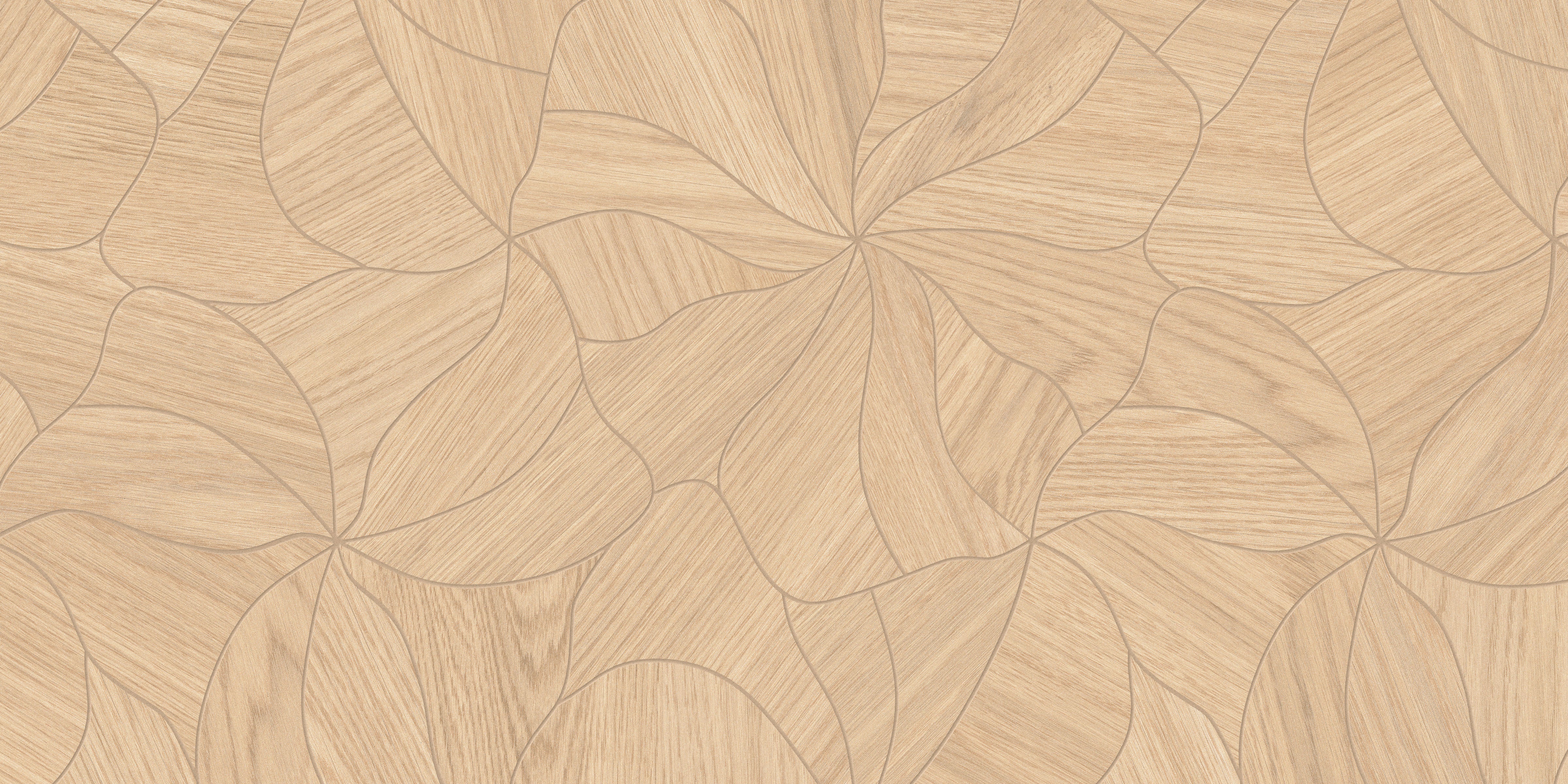 Calissa Plank™ 16x17 Matte Blossom Deco Porcelain Tile in Golden