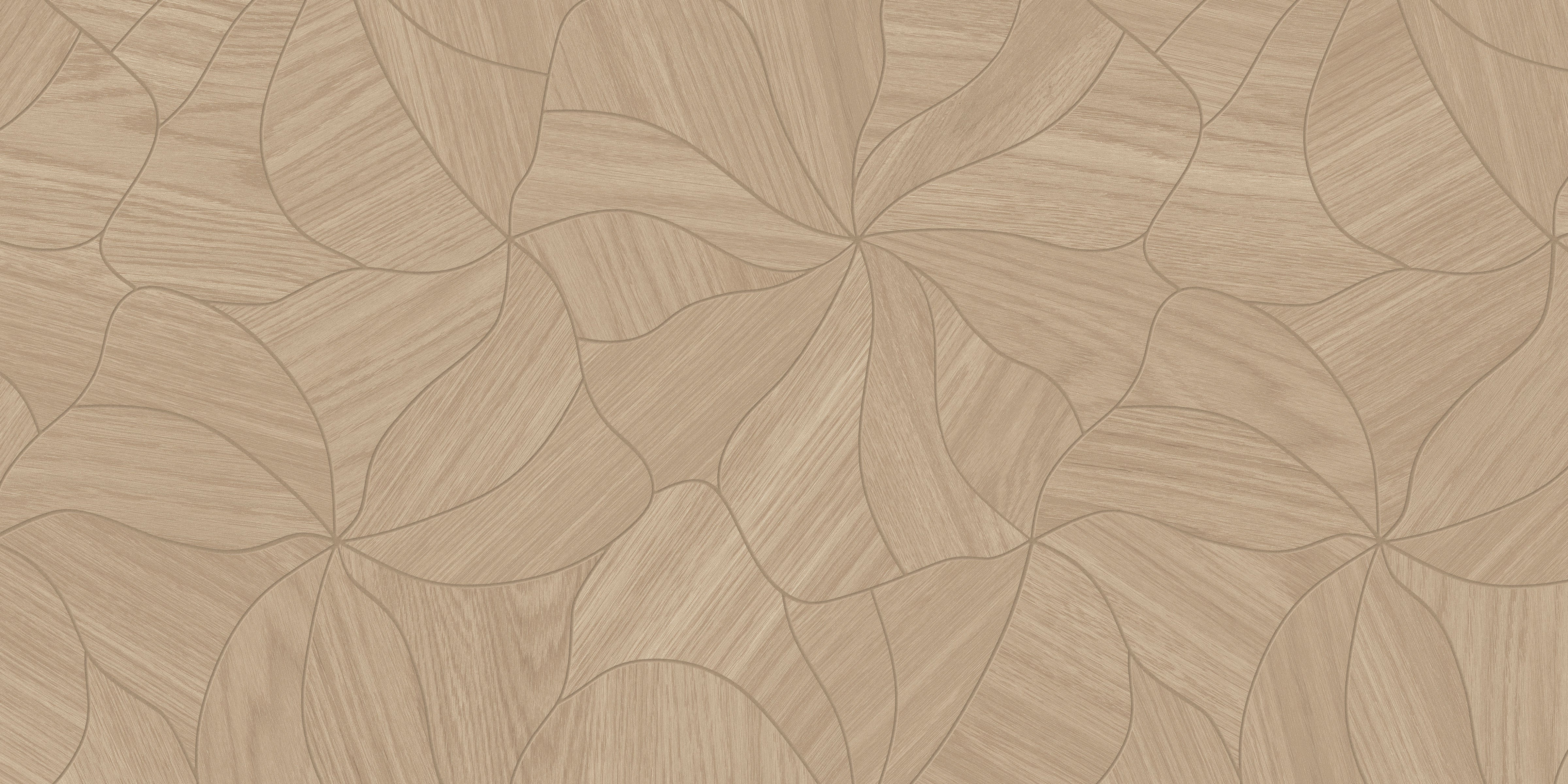Calissa Plank™ 16x17 Matte Blossom Deco Porcelain Tile in Urban Walnut