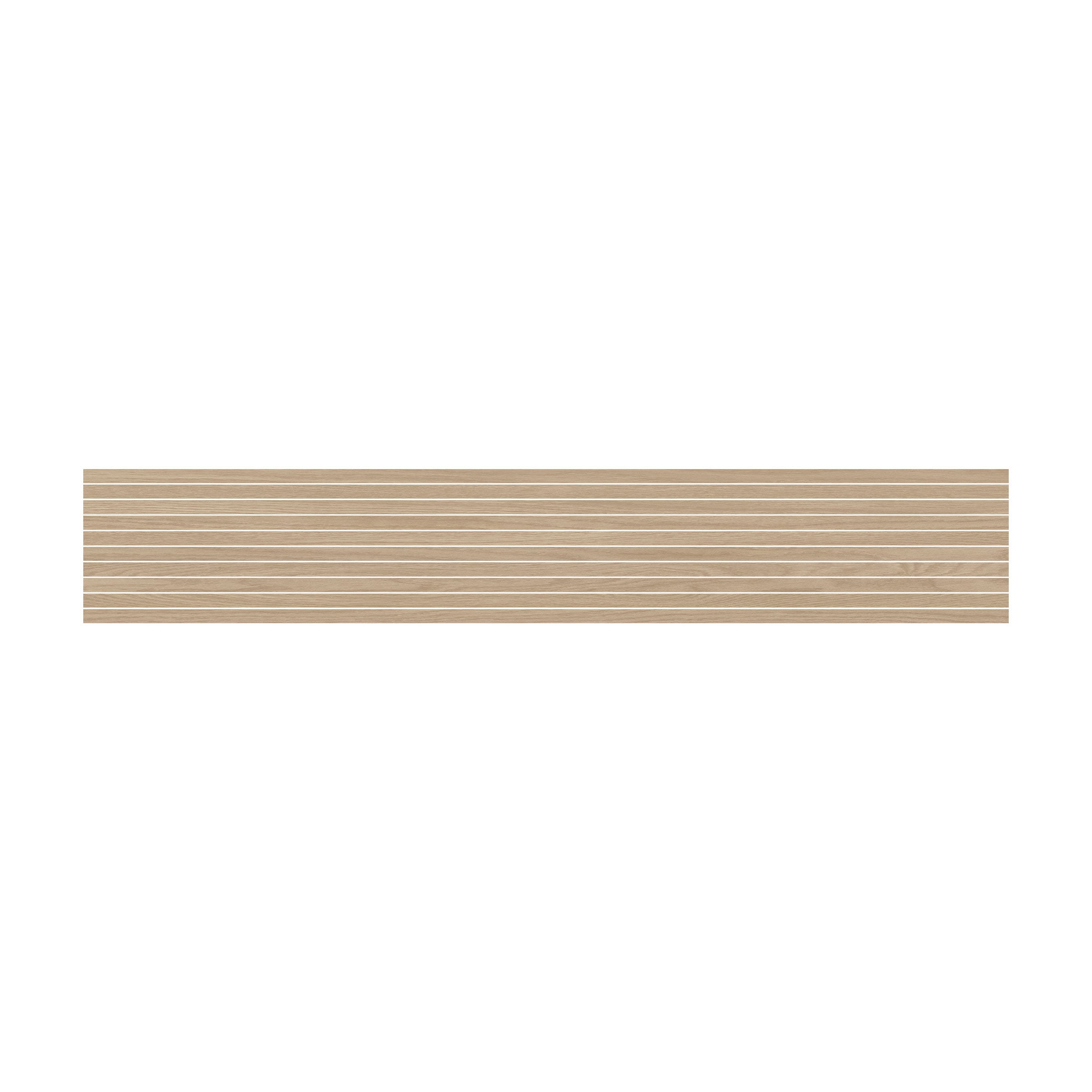 Calissa Plank™ 10x60 Matte Strips Deco Poeclain Tile in Urban Walnut