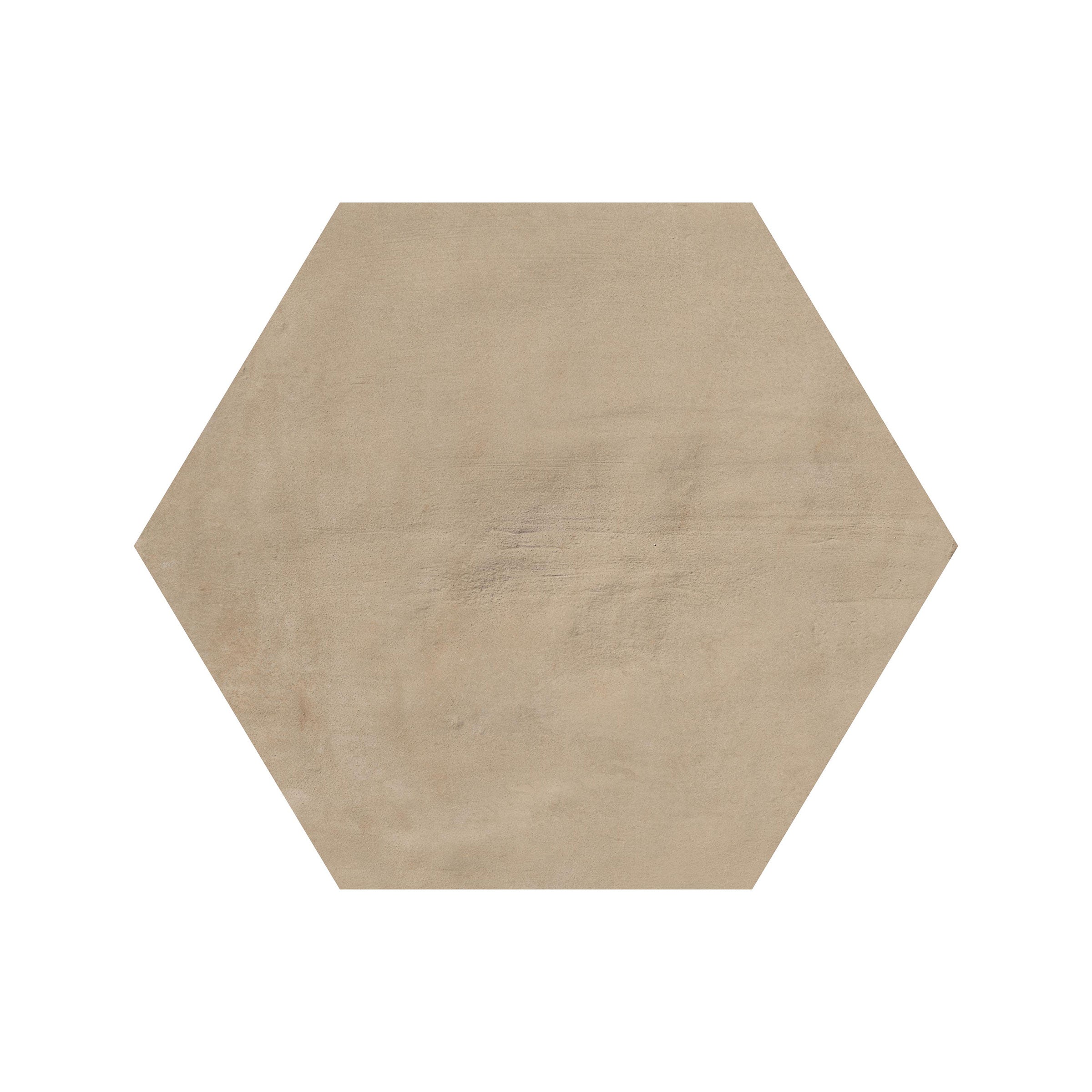 Earthen 10x10 Matte Hexagon Porcelain Tile in Almond