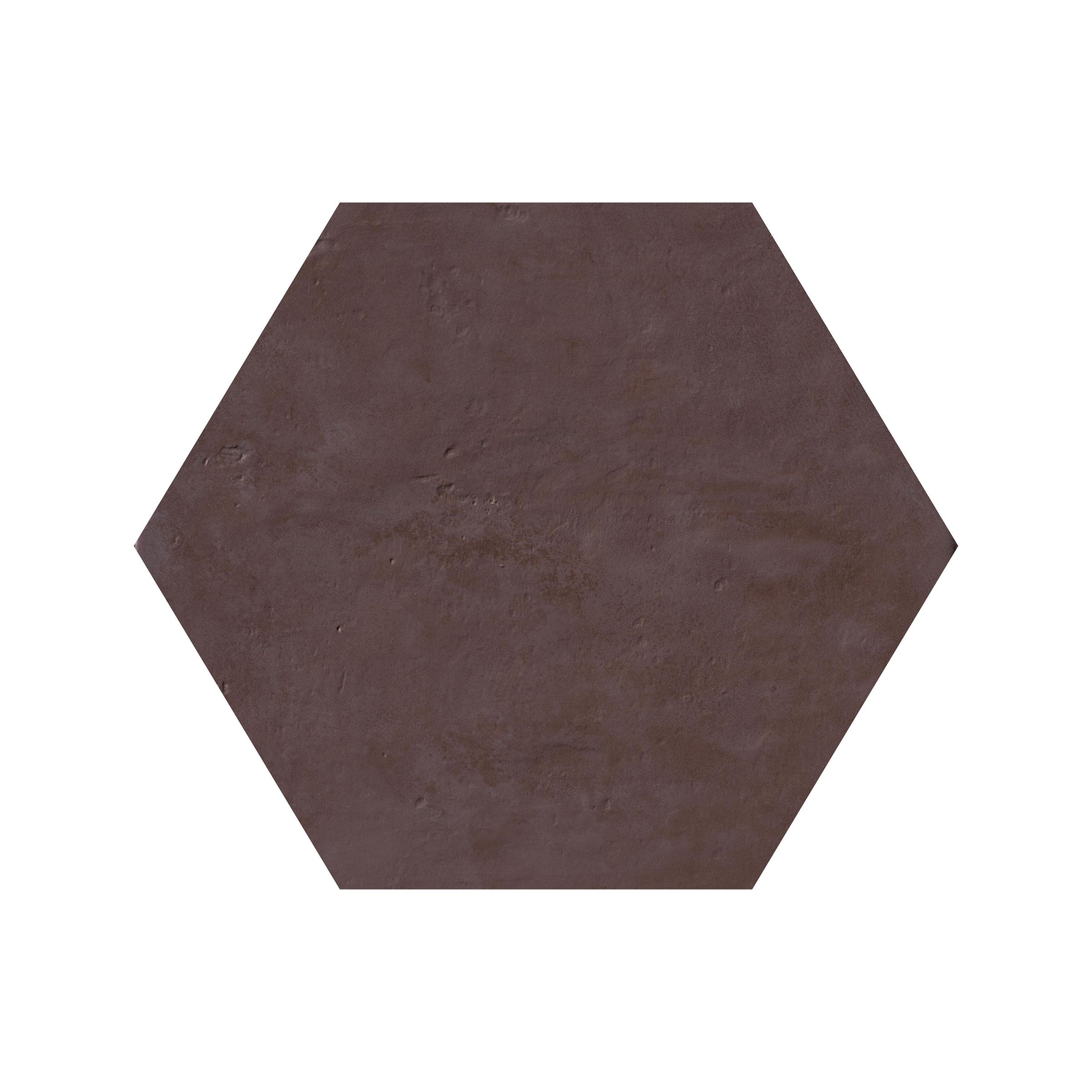 Earthen 10x10 Matte Hexagon Porcelain Tile in Marron