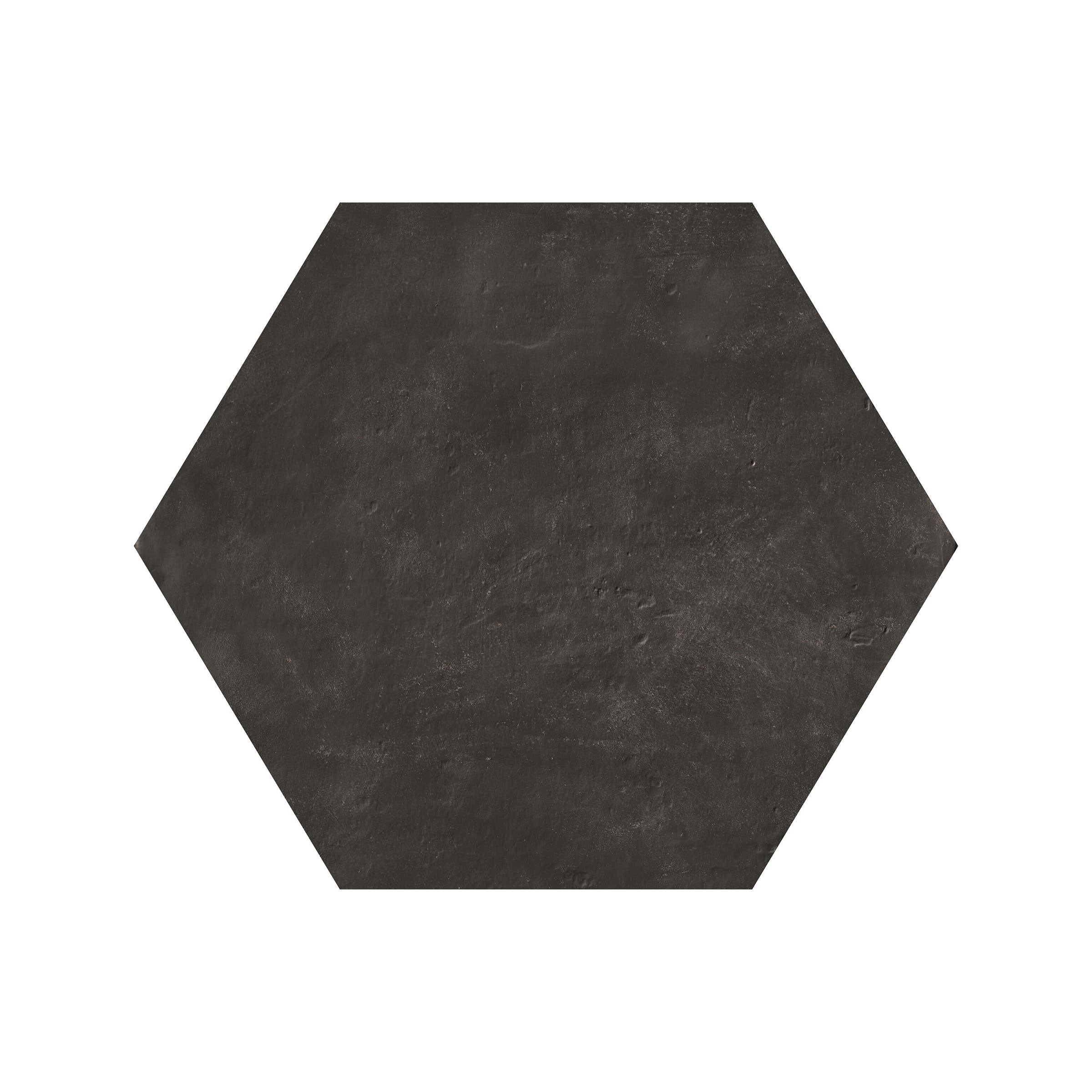 Earthen 10x10 Matte Hexagon Porcelain Tile in Moka