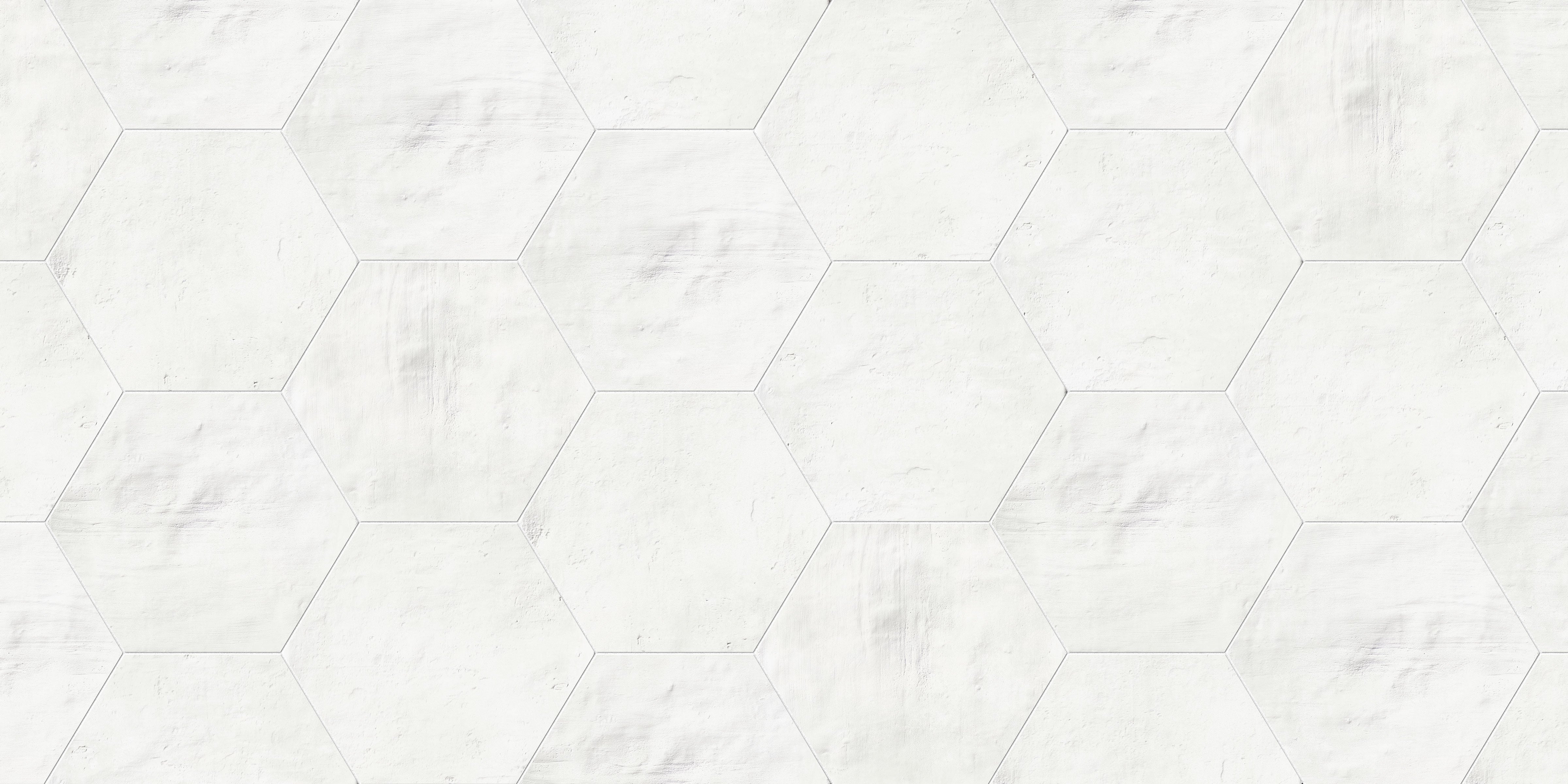 Earthen 10x10 Matte Hexagon Porcelain Tile in Whisper