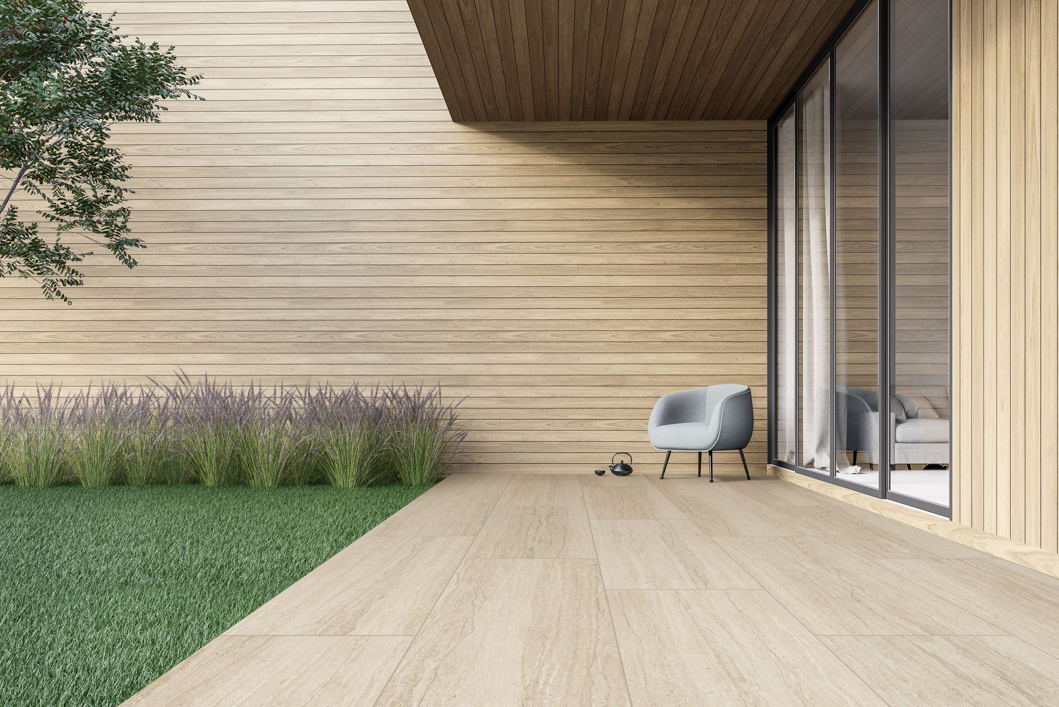 EcoStone 24x48 Grip Porcelain Tile in Cross-Cut Jute