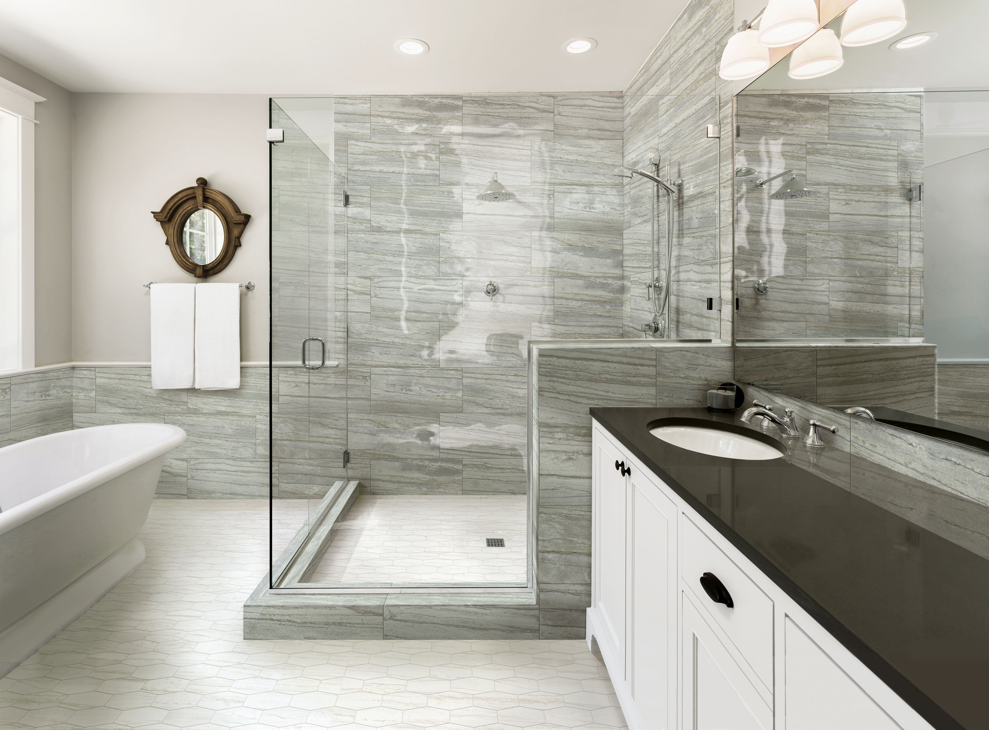 Evolution 15x10 Hexagon Mesh Mosaic in White