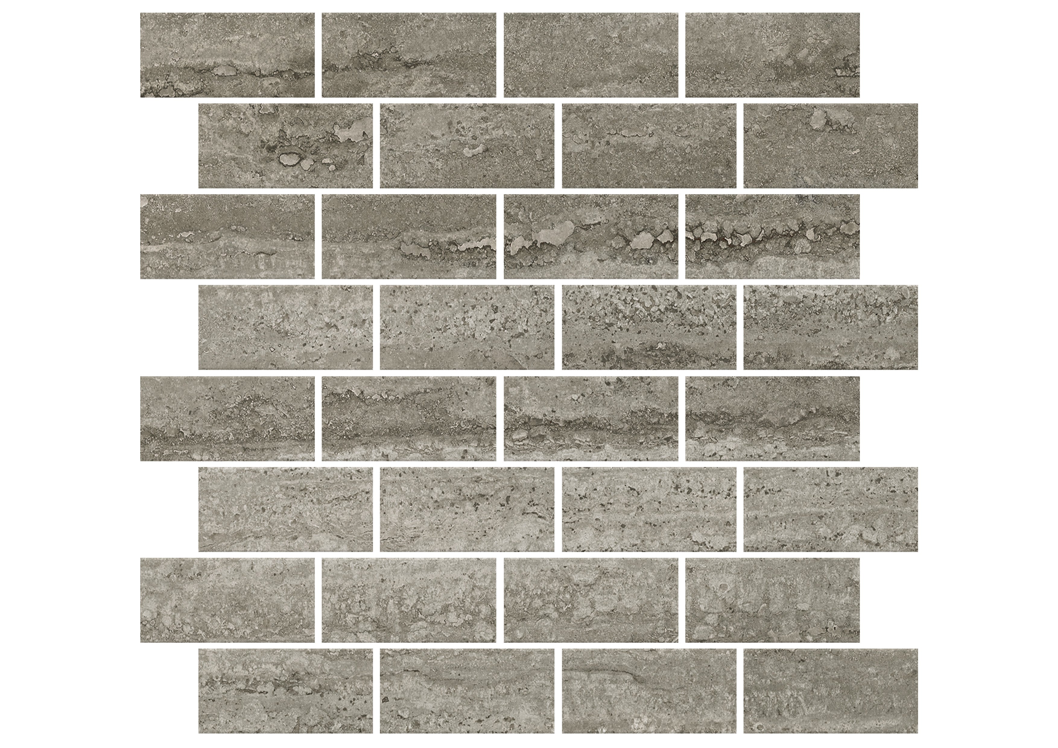 Heritage Silver 1.5x3 Brick Mosaic Matte – MILE®stone