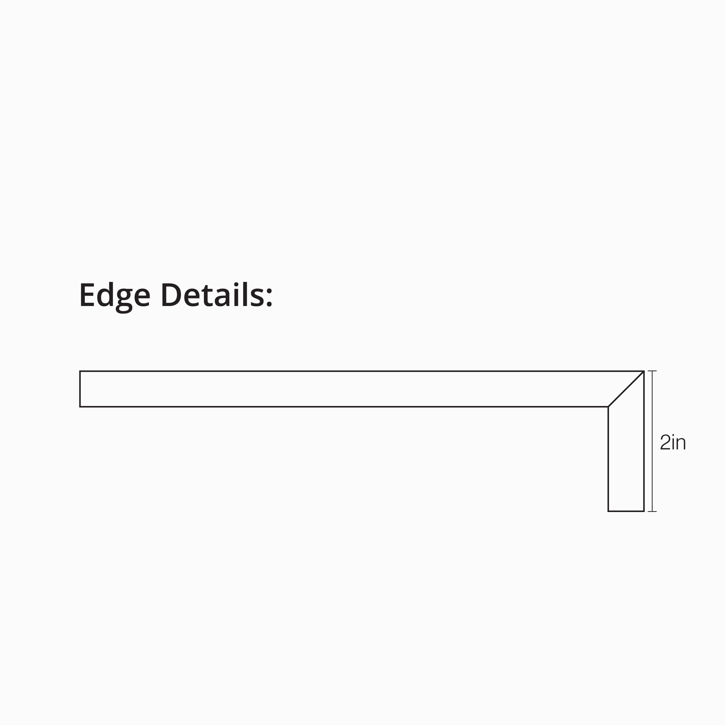 Travertine Pre-Fab 25.5x96 L-Shaped Top Matte Porcelain Tile in Bold