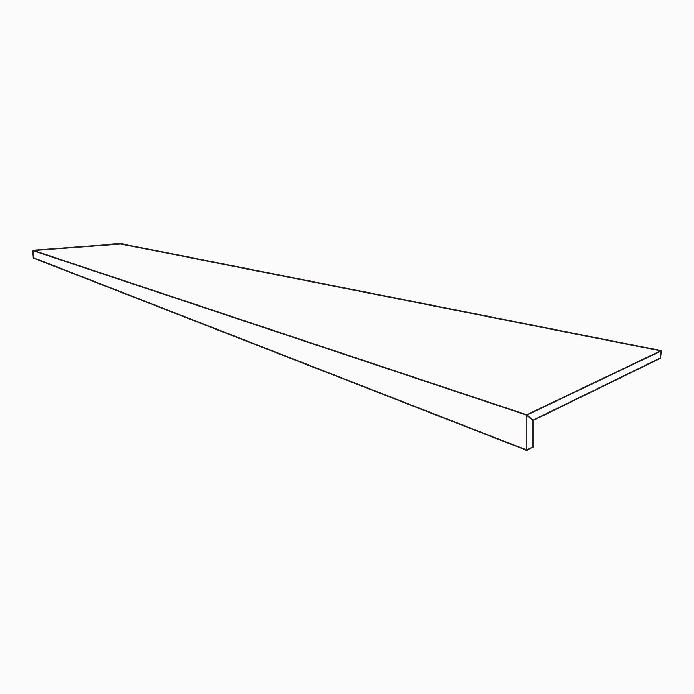 Travertine Pre-Fab 25.5x96 L-Shaped Top Matte Porcelain Tile in Bold