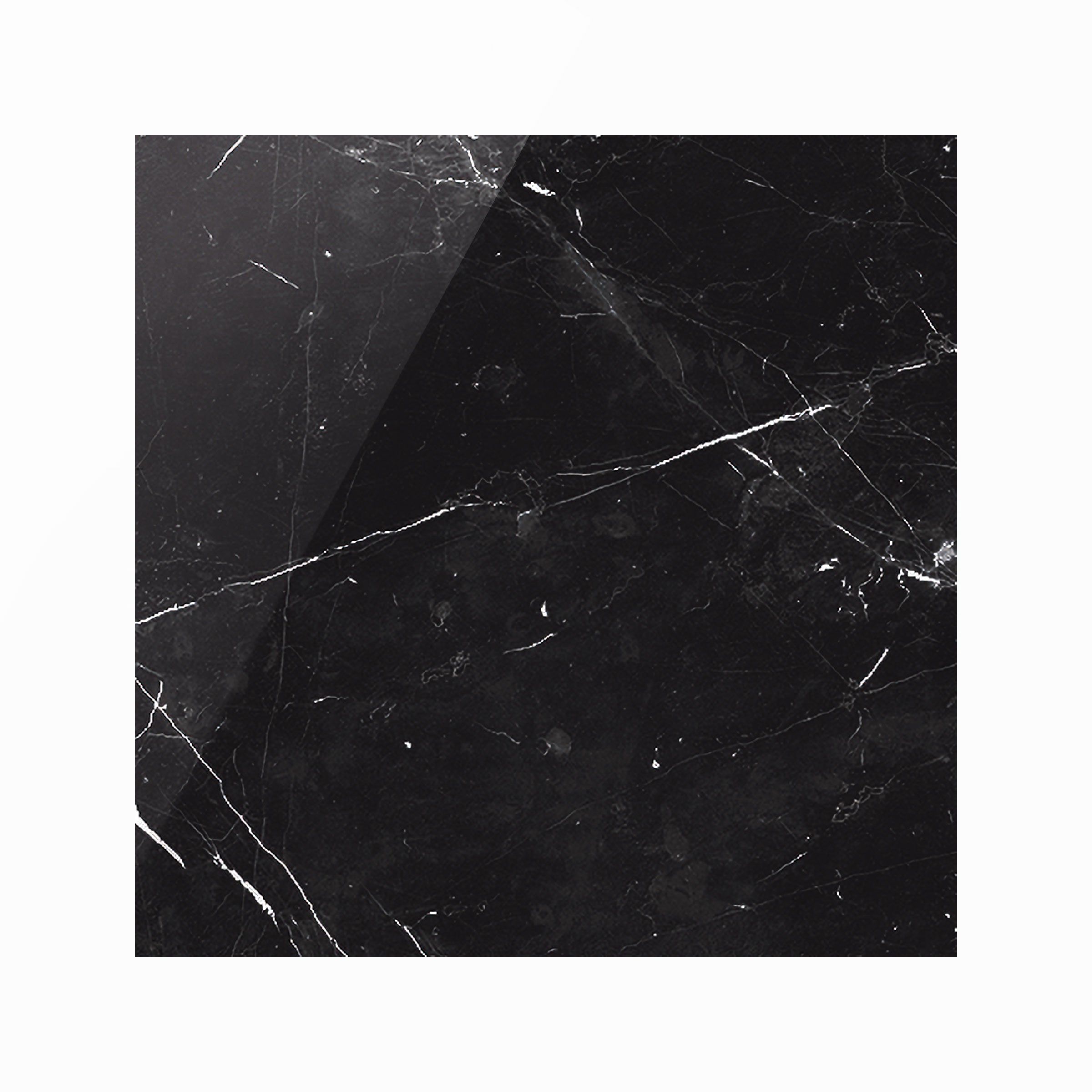 Luxury 12x12 Polished Porcelain Tile in Nero Marquina – MILE®stone