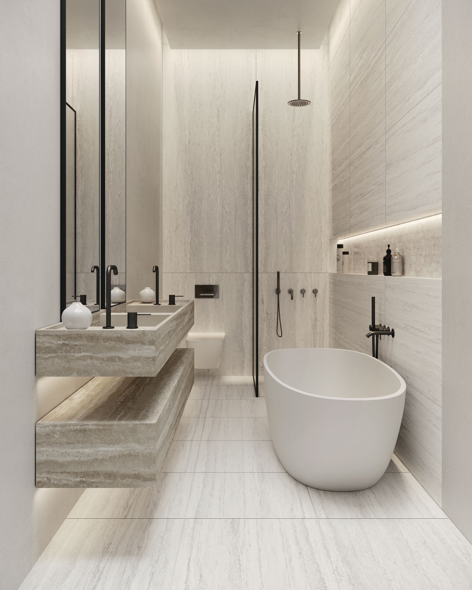 Travertine 12x24 Matte Porcelain Tile in Roman