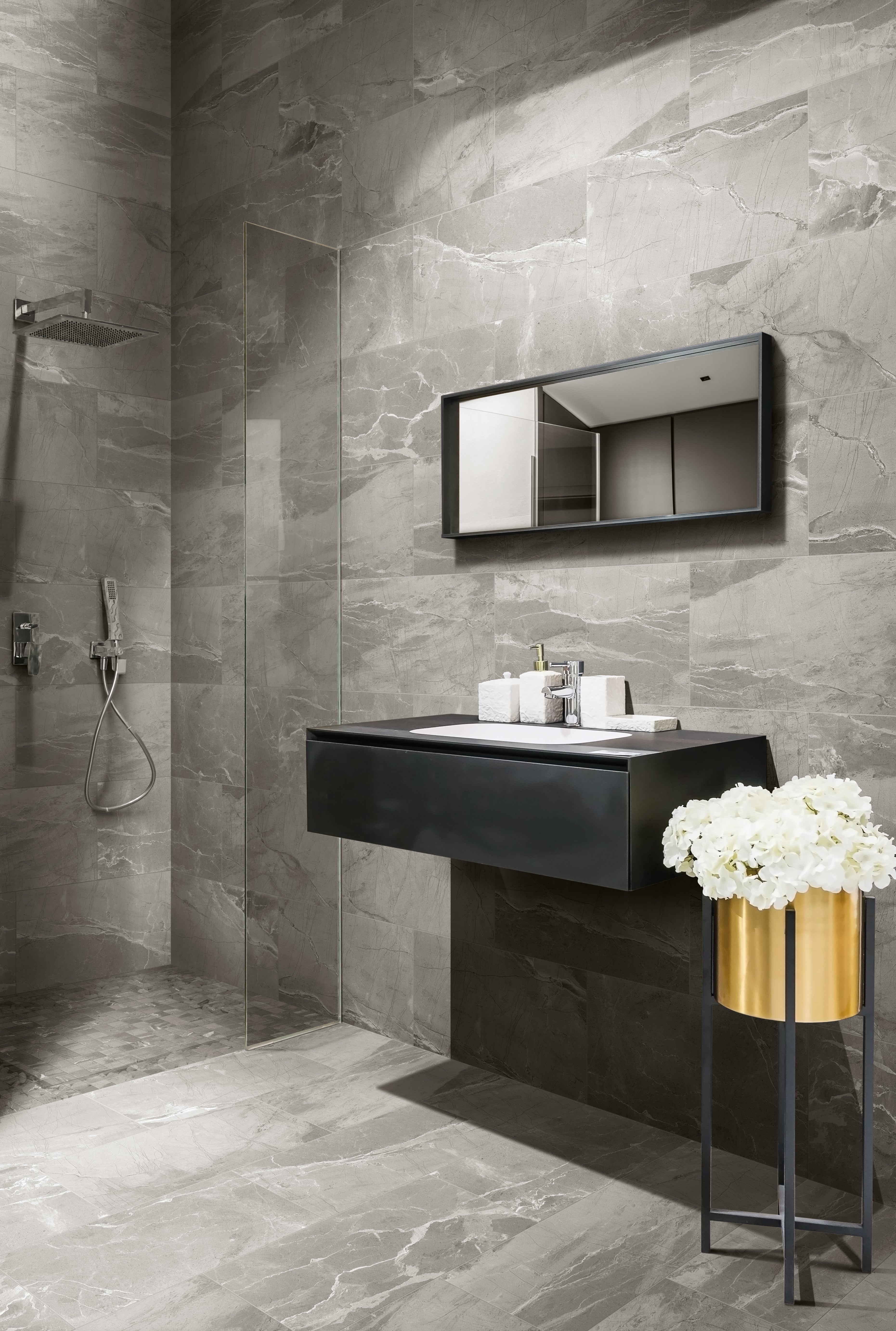 Absolute 2x2 Matte Porcelain Mesh Mosaic Tile in Light Grey