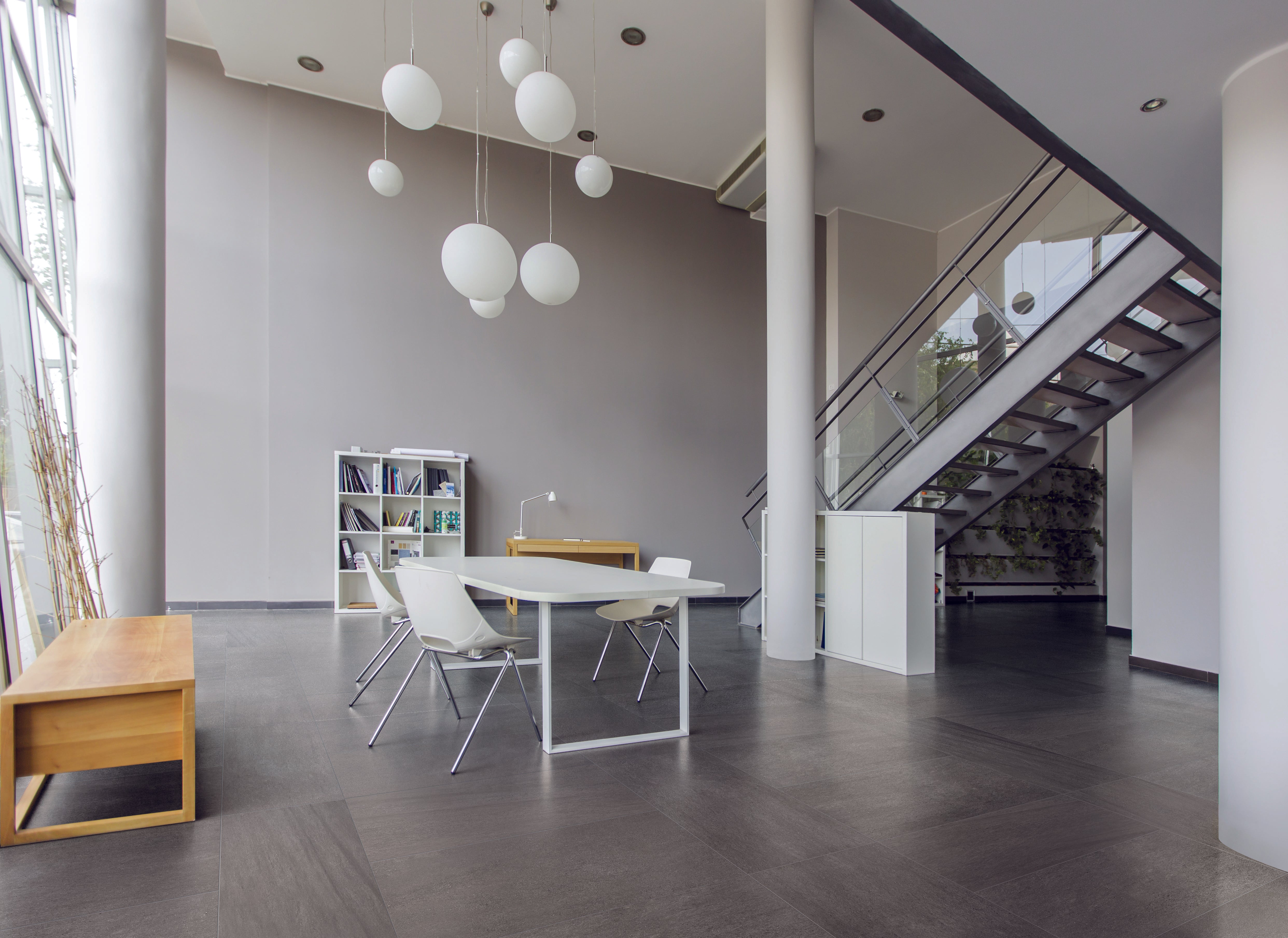 Basaltine 24x48 Matte Porcelain Tile in Dark Grey