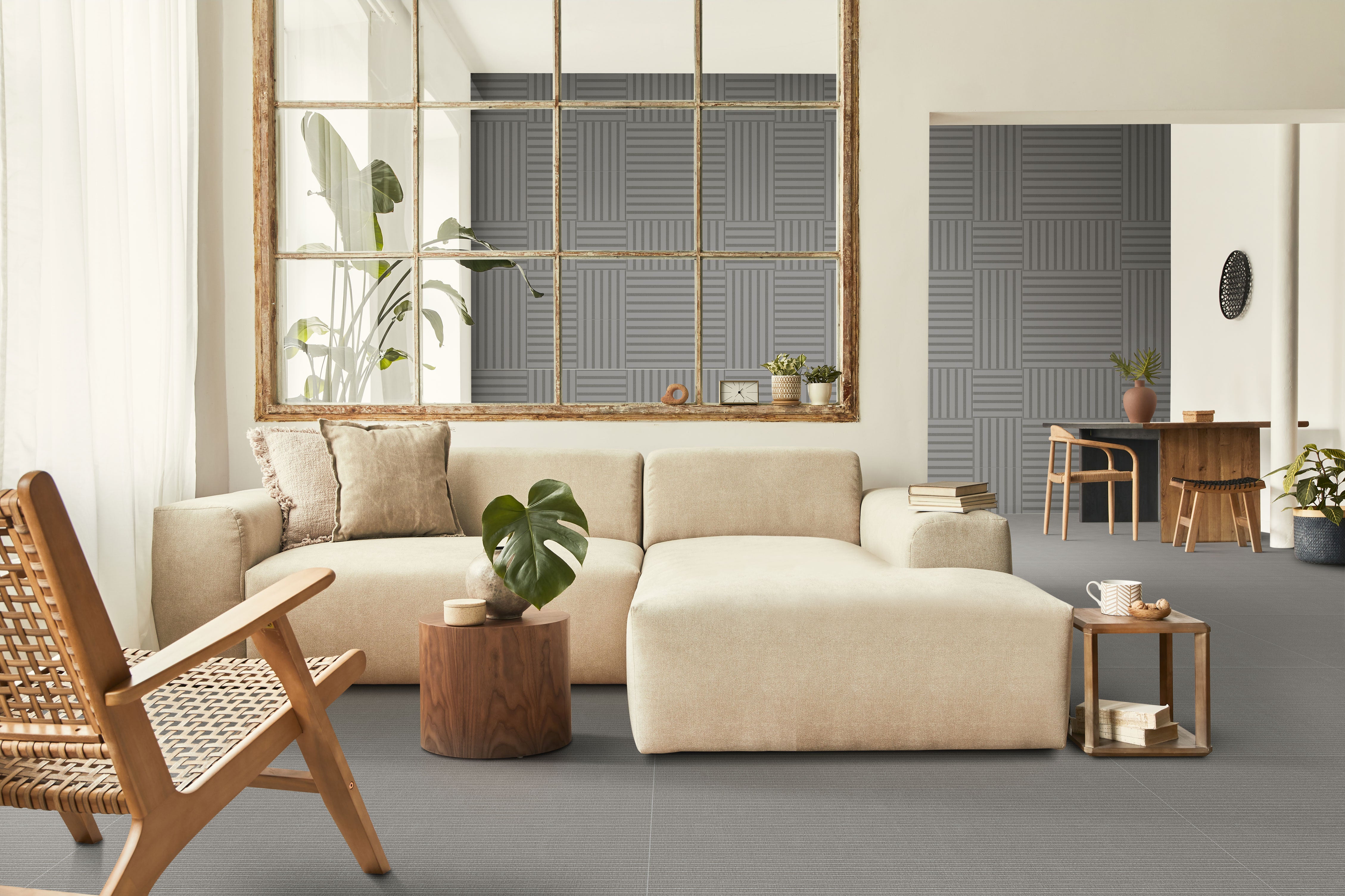 Bestow 12x24 Matte Porcelain Tile in Saori Charcoal