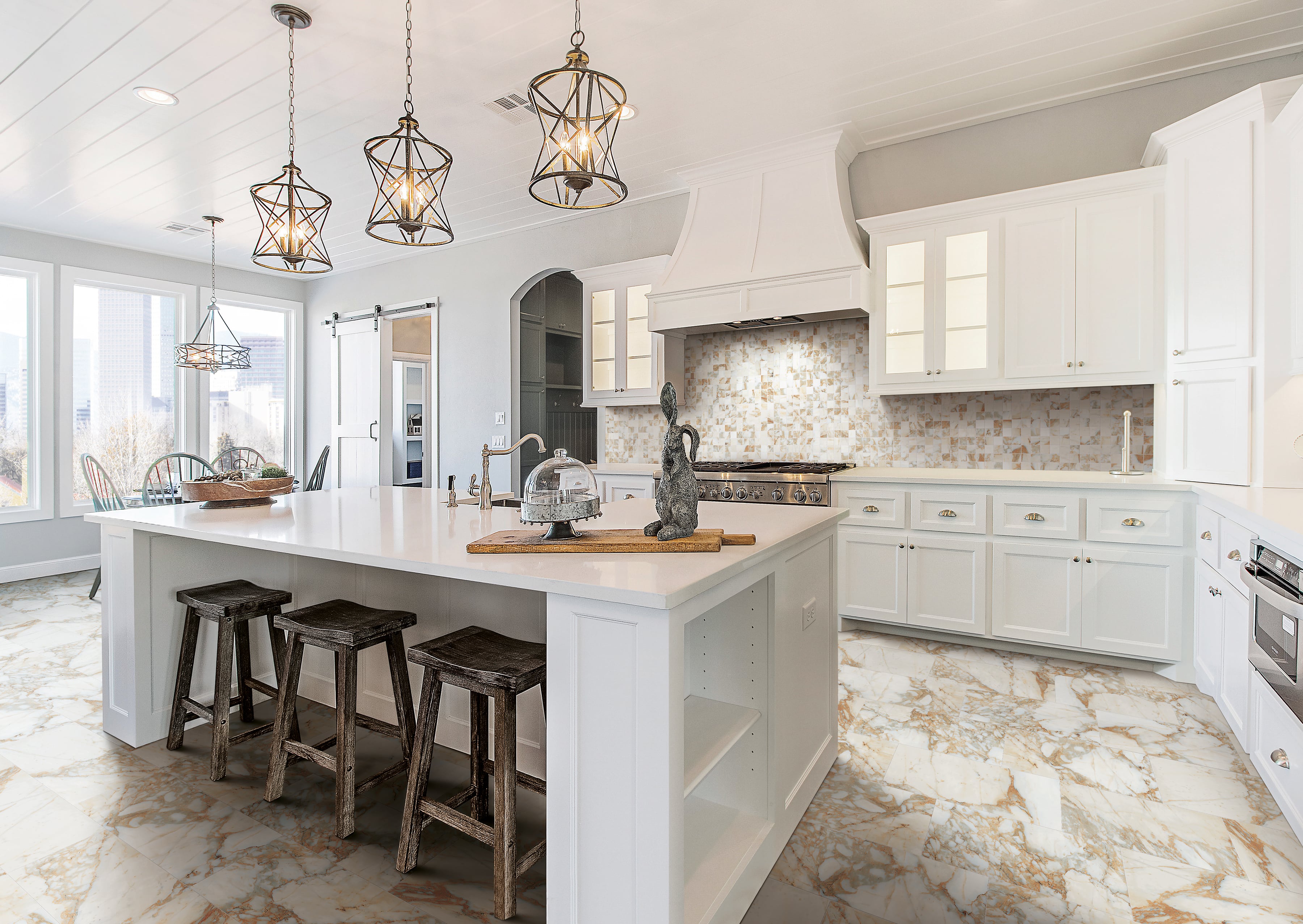 Classica 12x24 Matte Porcelain Tile in Calacatta Gold