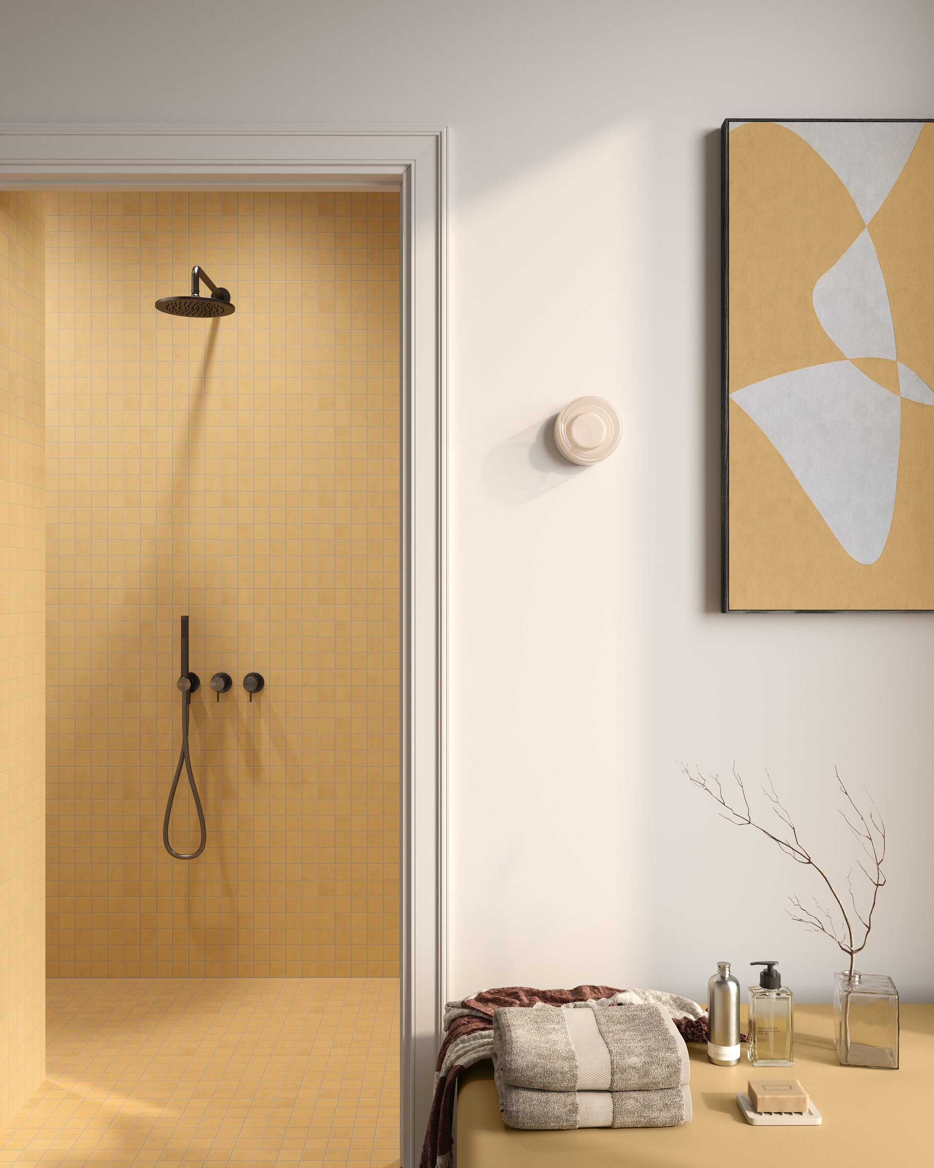 Daydream™ 2x2 Matte Porcelain Mesh Mosaic Tile in Golden Hour