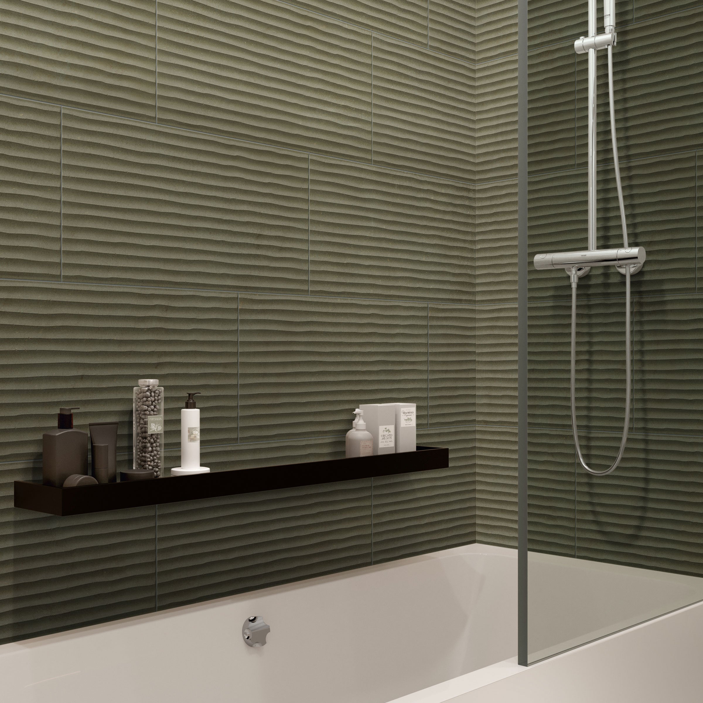 Earthen 12x24 Flute Porcelain Tile in Jade – MILE®stone