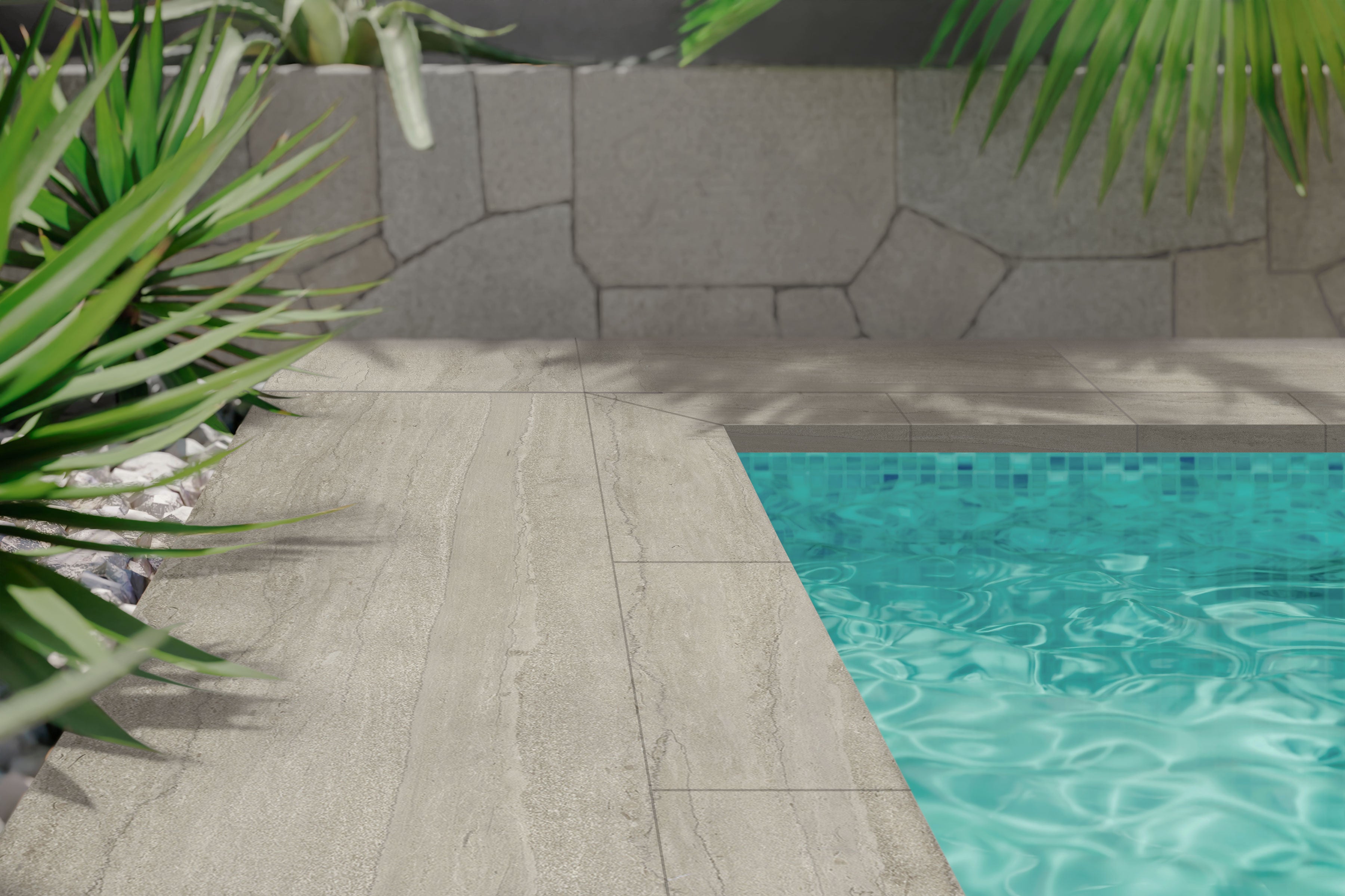 EcoStone 24x48 Grip Porcelain Tile in Vein-Cut Mist