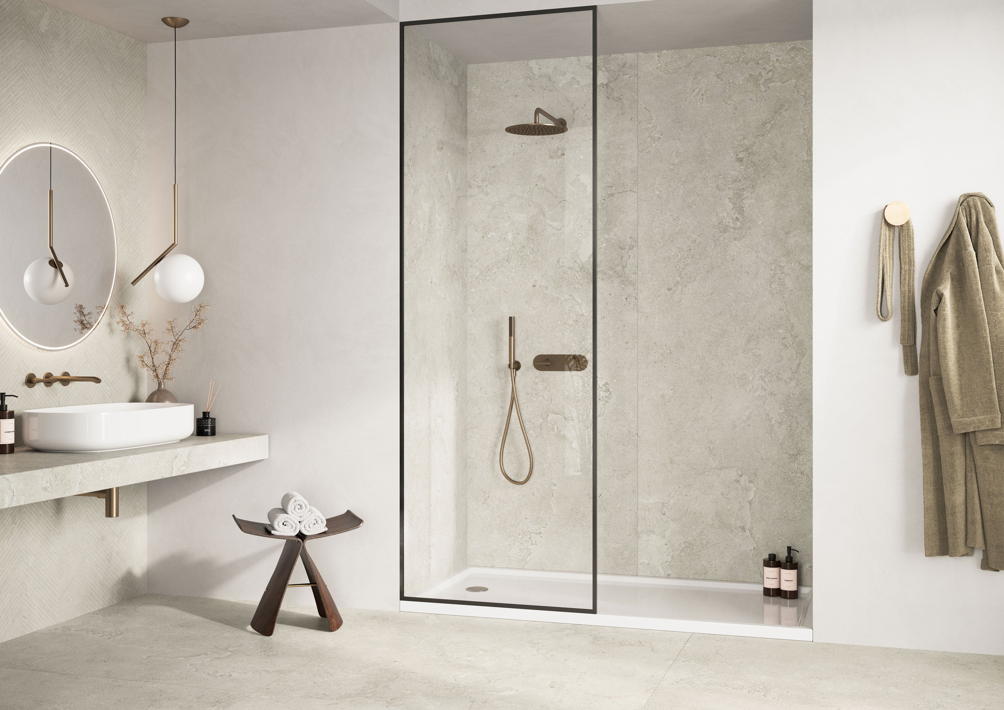 EcoStone 48x110 Matte Chevron Deco Porcelain Tile in Cross-Cut Fog