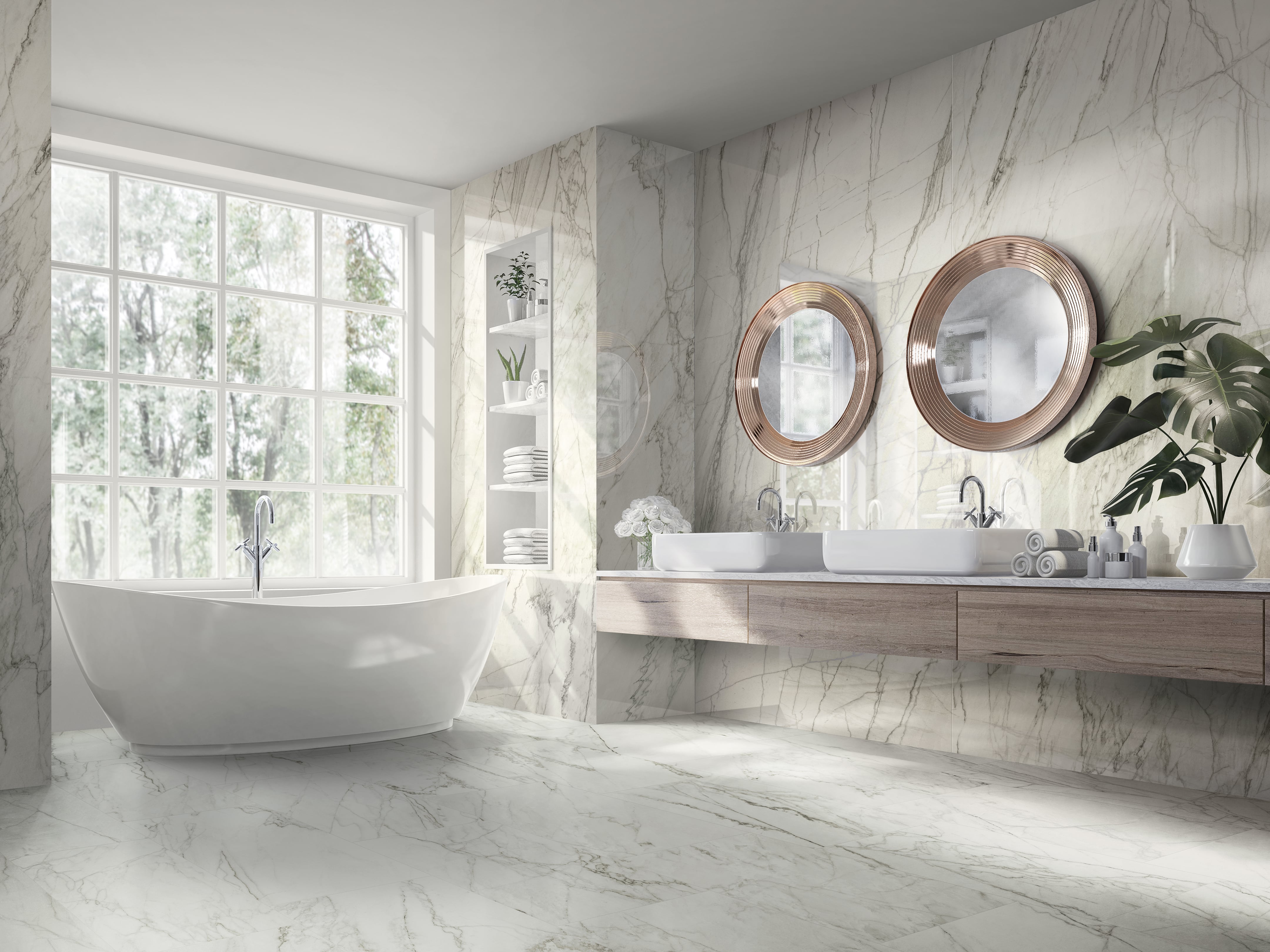 JEM 48x110 Polished Porcelain Tile in Forte White – MILE®stone