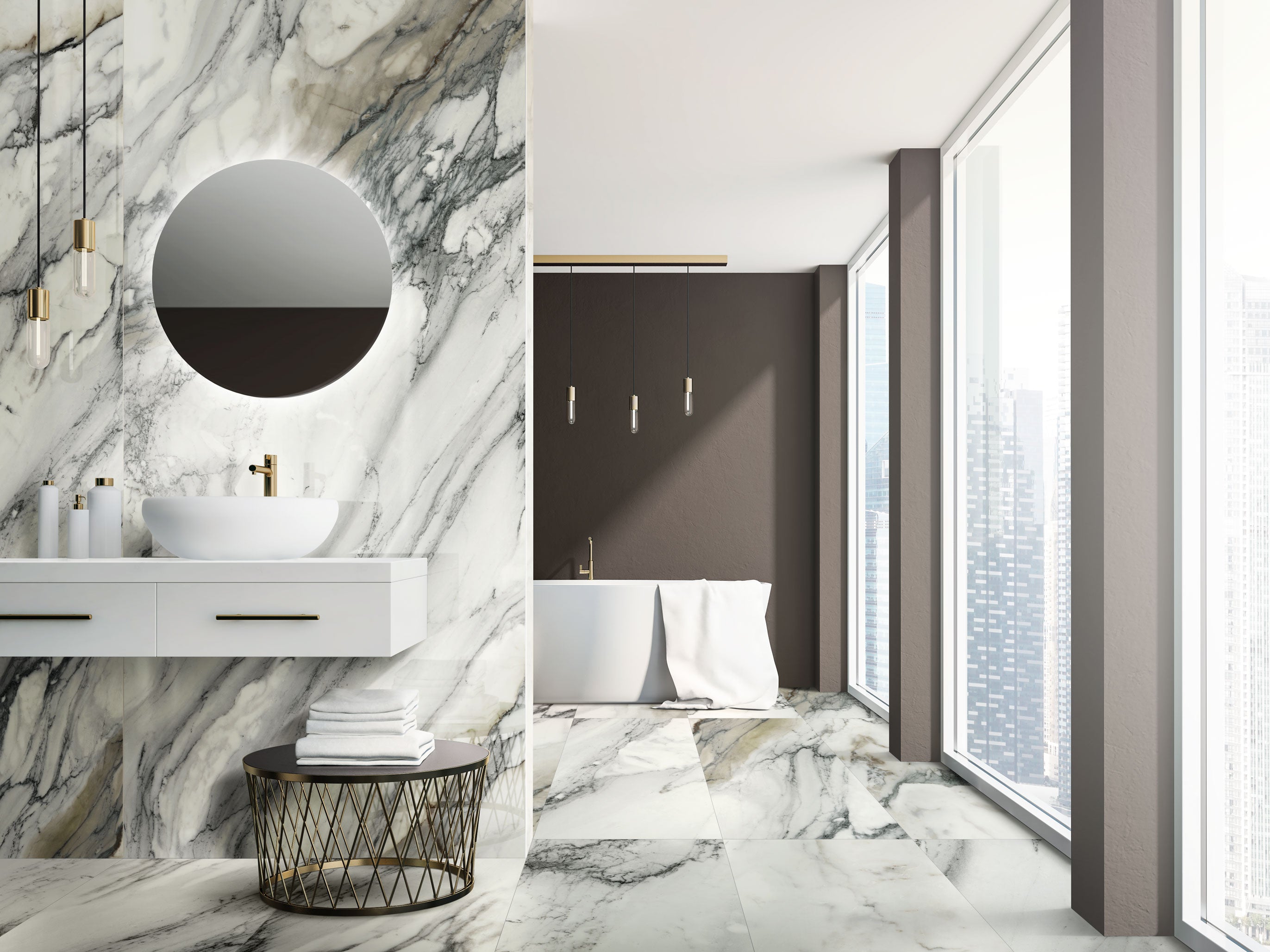 JEM 48x110 Polished Porcelain Tile in Crescendo Blue