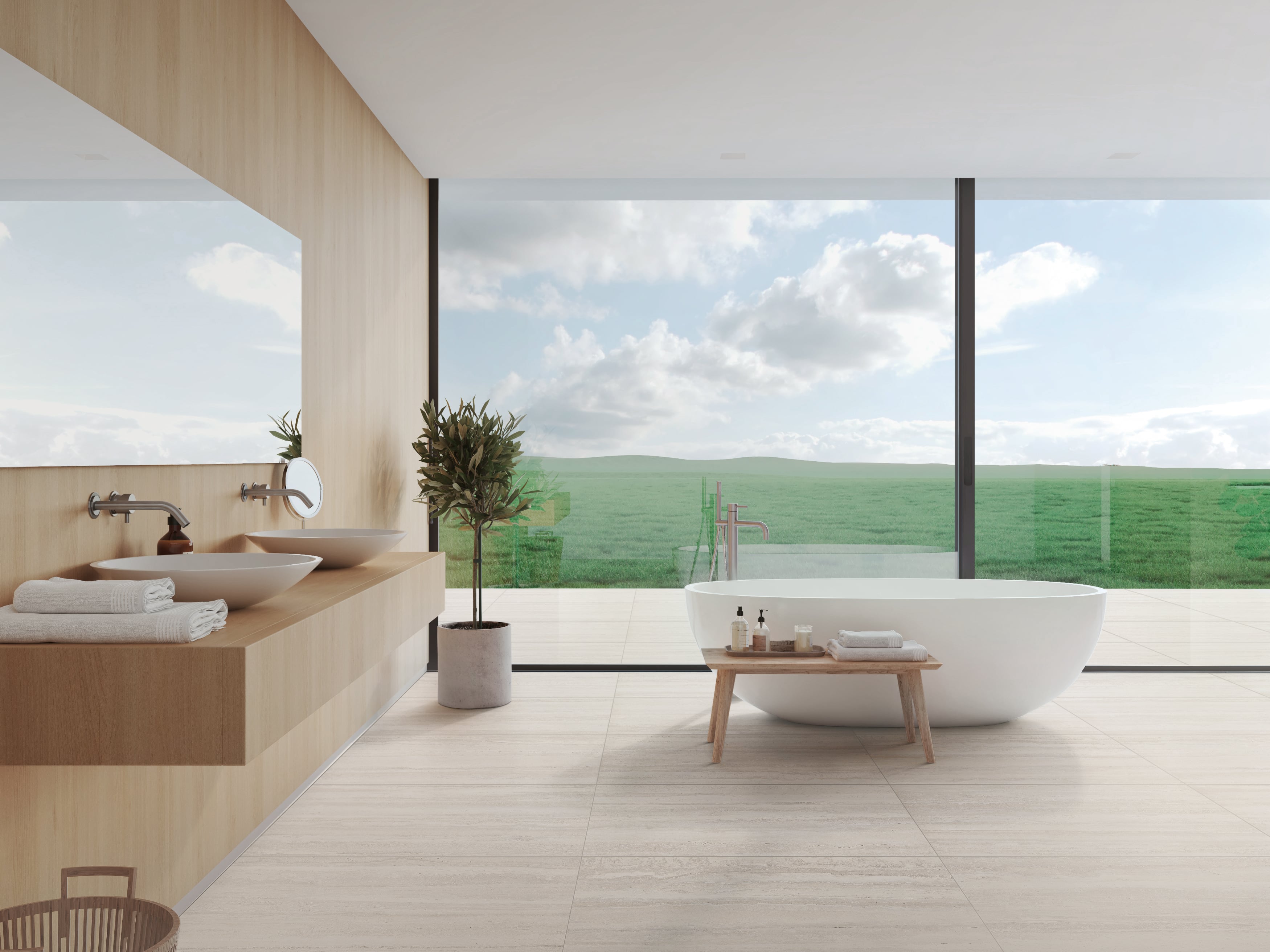 Lith 24x48 Matte Porcelain Tile in Legacy White – MILE®stone