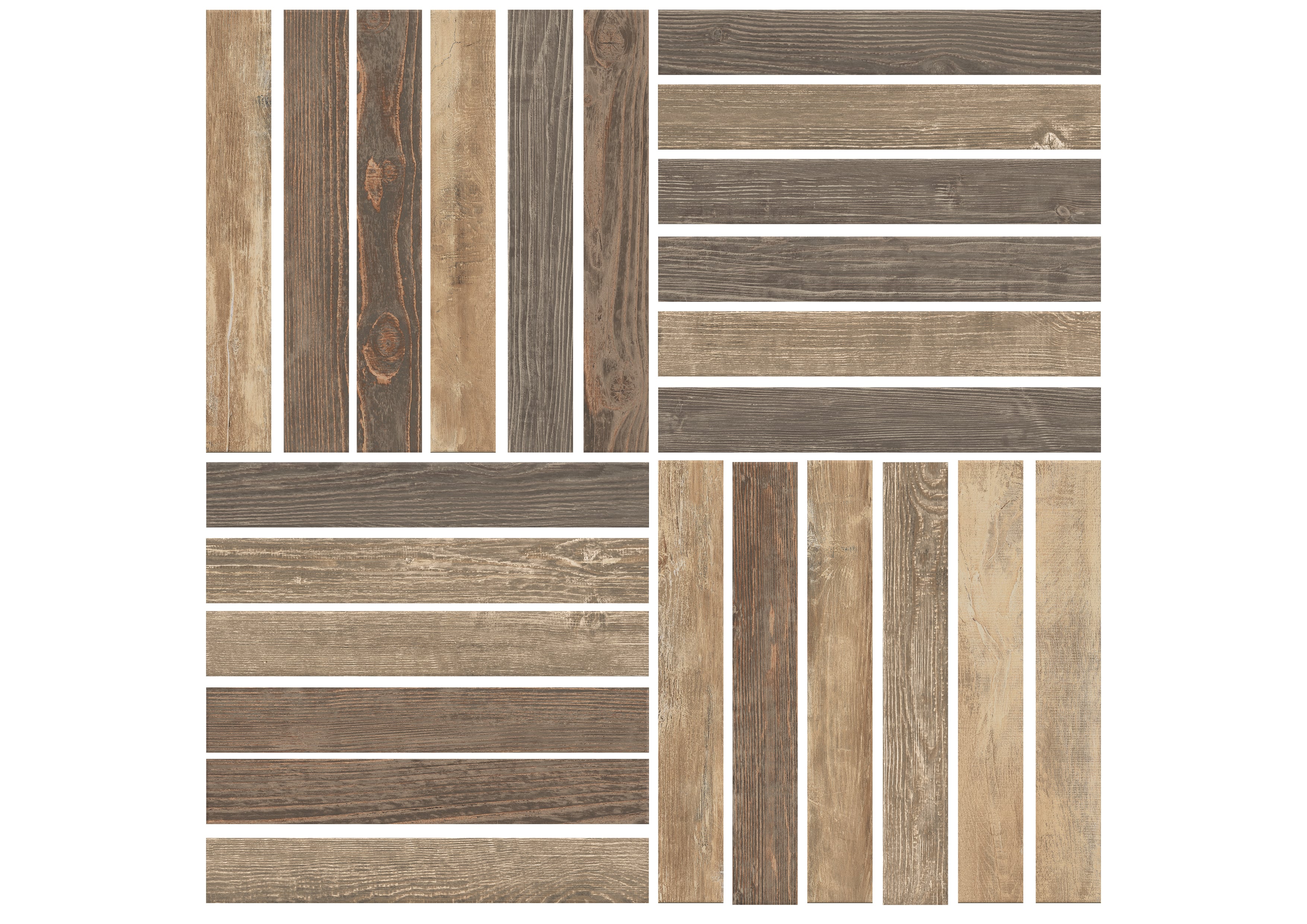 Loft 12x12 Matte Porcelain Mesh Strips Mosaic Tile in Multicolor