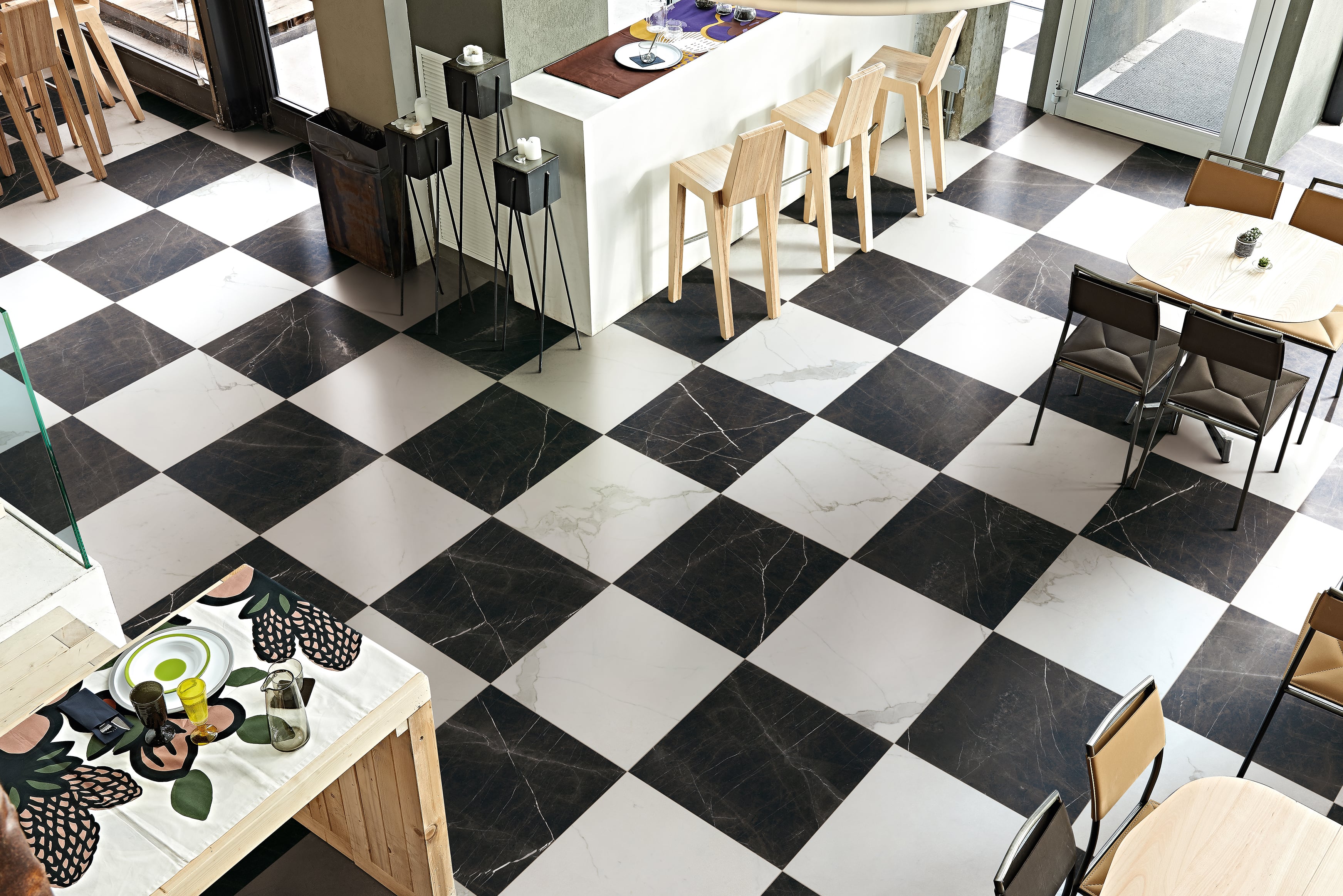 Luxury 24x24 Matte Porcelain Tile in Calacatta