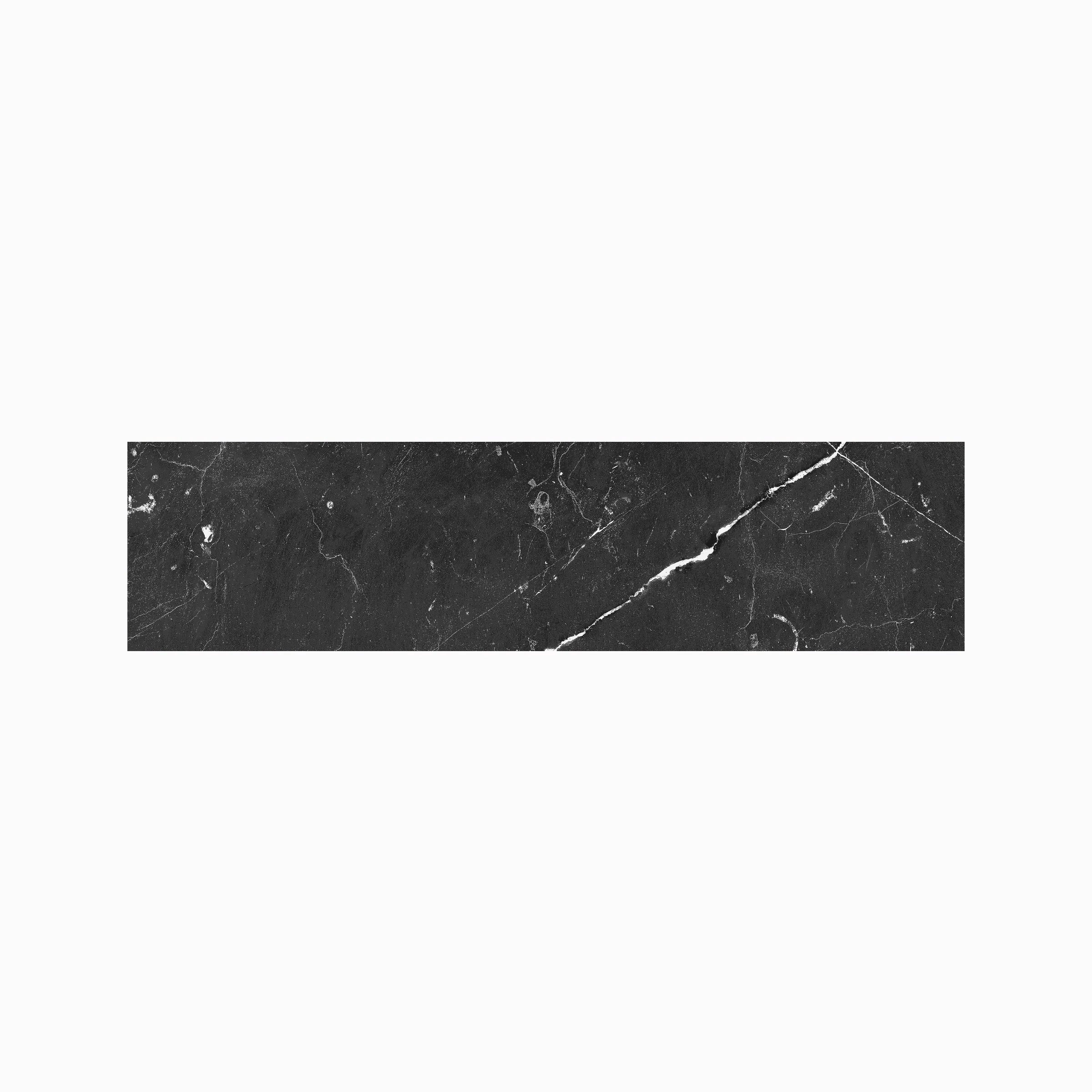 Luxury 3x12 Polished Porcelain Tile in Nero Marquina