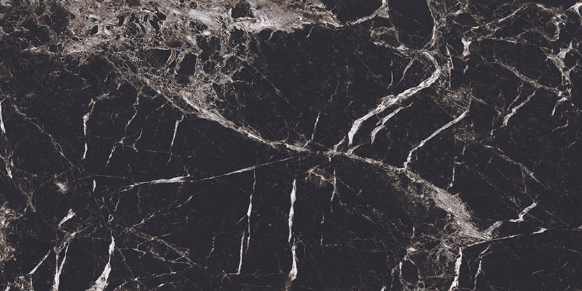 Marbles 12x24 Polished Porcelain Tile in Marmo Nero