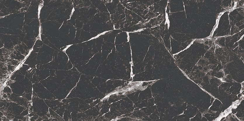 Marbles 24x48 Polished Porcelain Tile in Marmo Nero