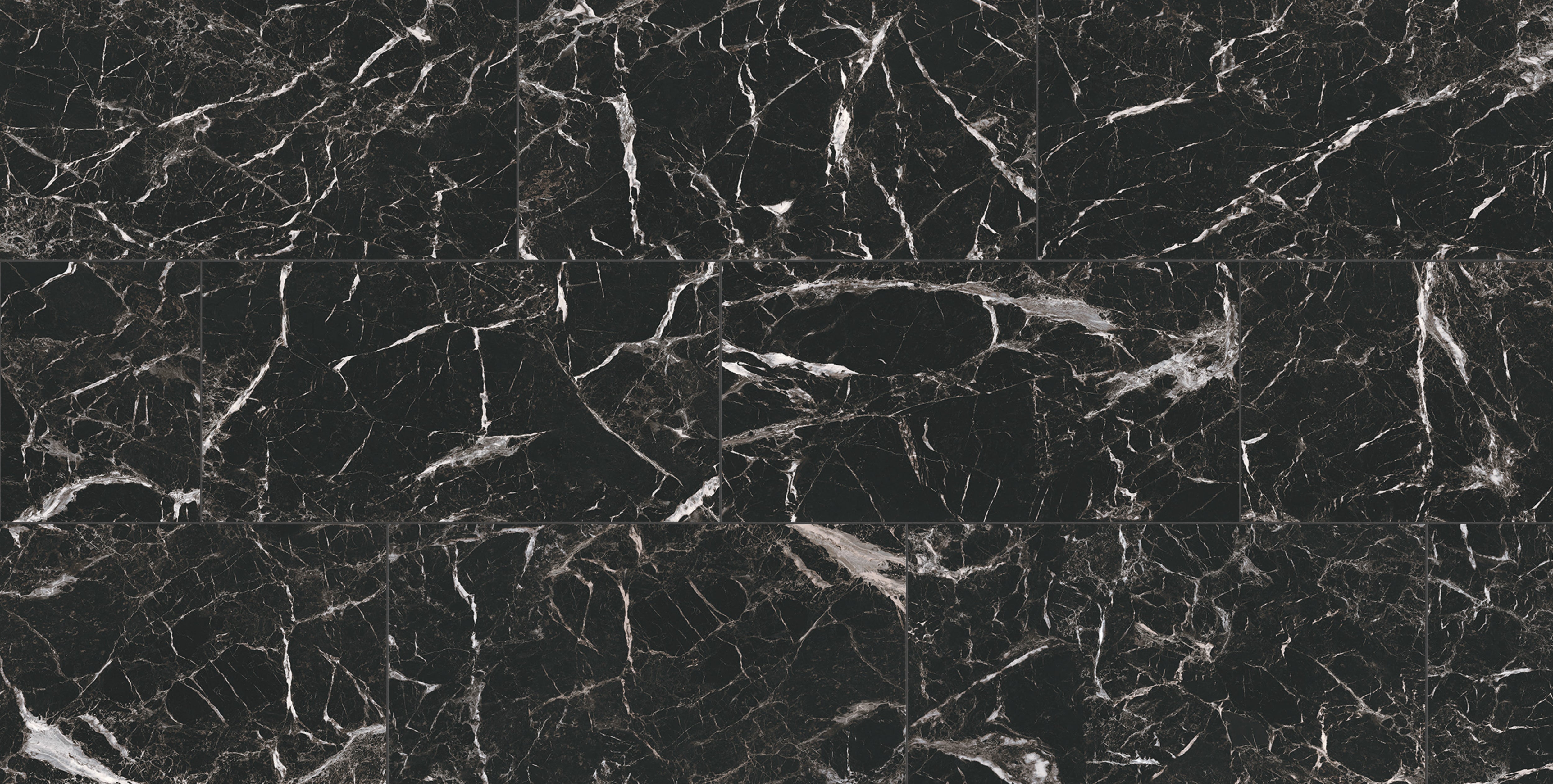 Marbles 24x48 Polished Porcelain Tile in Marmo Nero