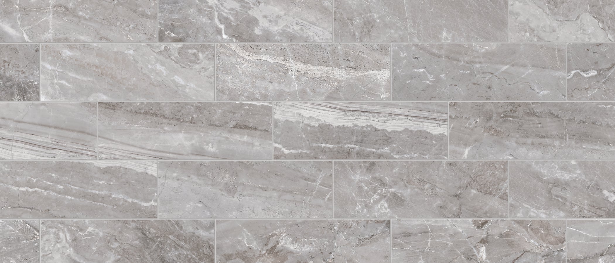 Marbles 8x24 Polished Porcelain Tile in Oniciata Grey